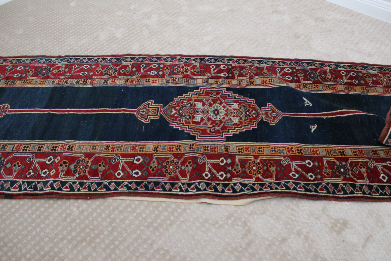 Antique Hand-Knotted Anatolian Carpet or Stair Runner