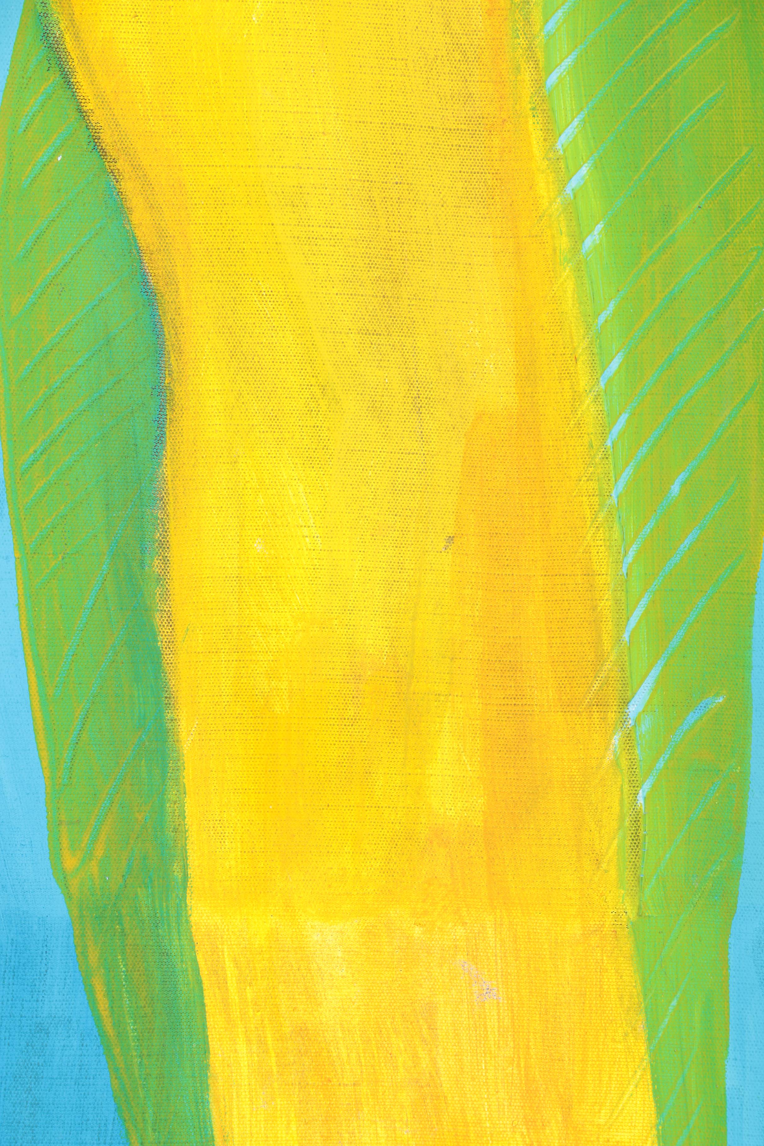 Maurice Michael Lode Mixed Media Painting on Canvas of Abstract Figure