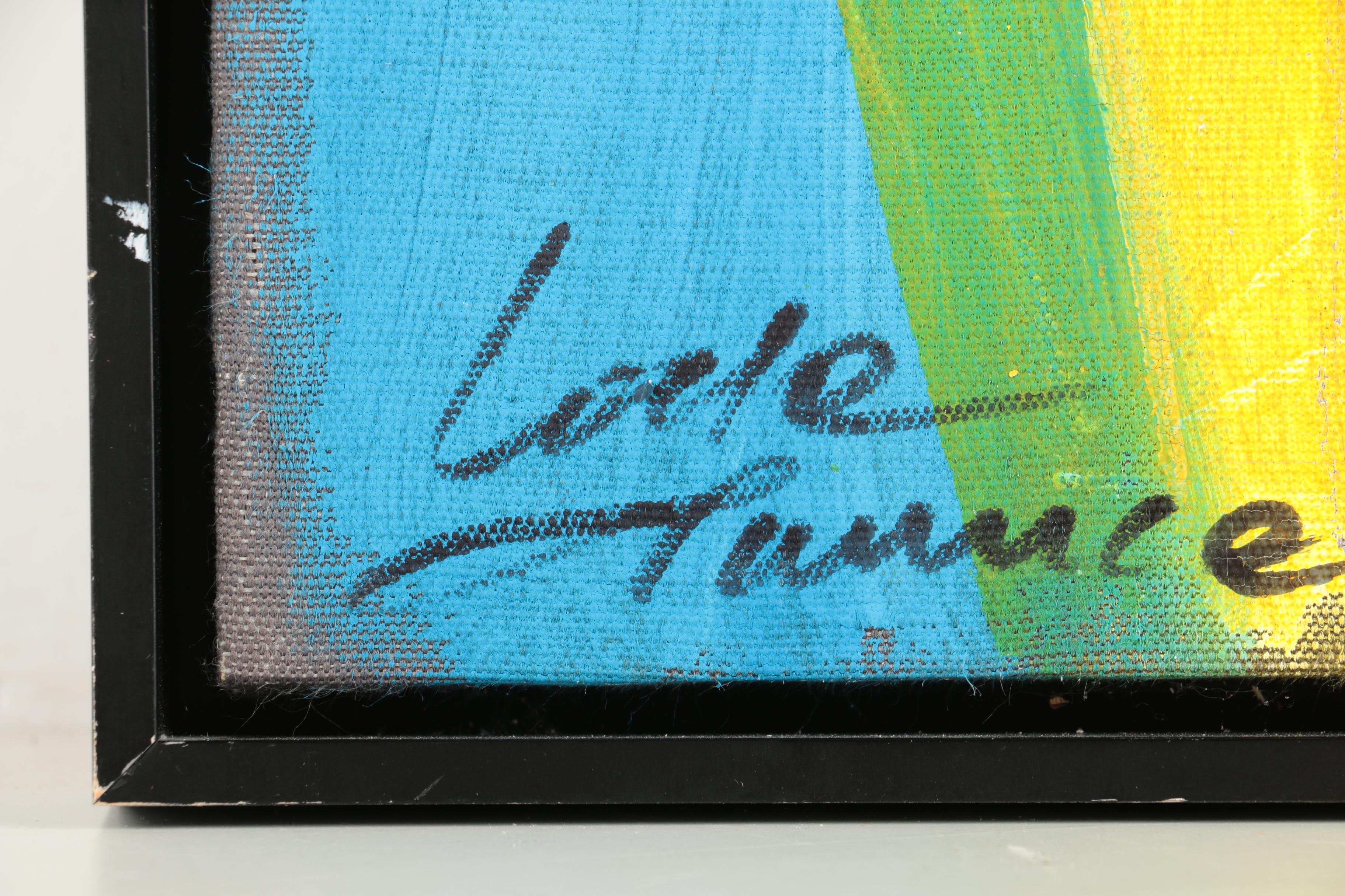 Maurice Michael Lode Mixed Media Painting on Canvas of Abstract Figure