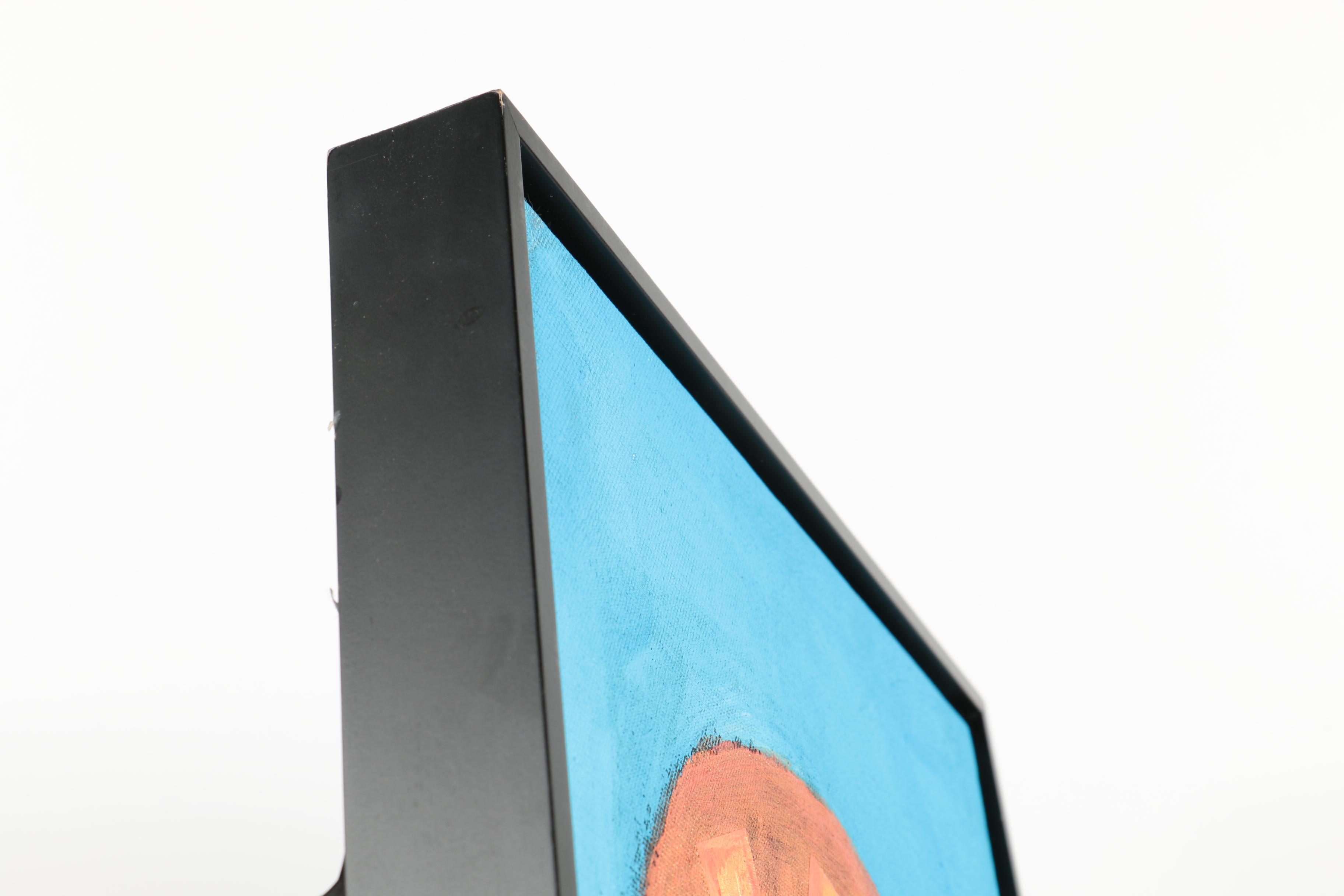 Maurice Michael Lode Mixed Media Painting on Canvas of Abstract Figure