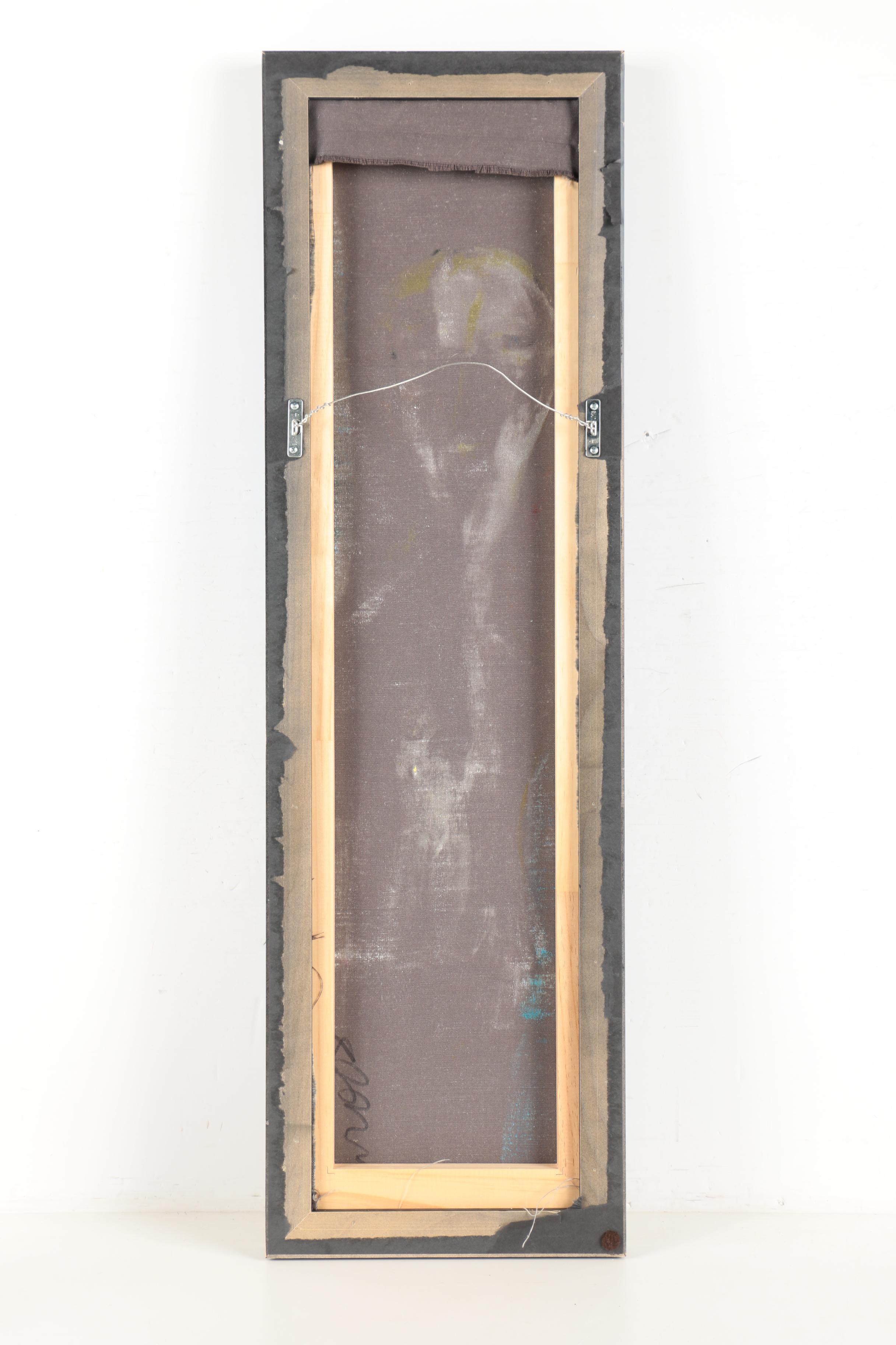 Maurice Michael Lode Mixed Media Painting on Canvas of Abstract Figure