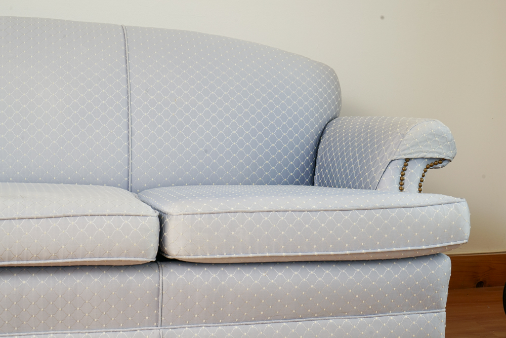 Vintage Chippendale Style Upholstered Sofa by Twin City