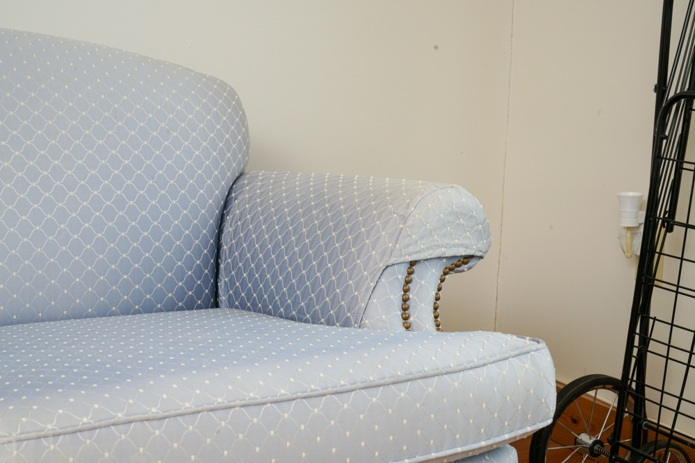 Vintage Chippendale Style Upholstered Sofa by Twin City