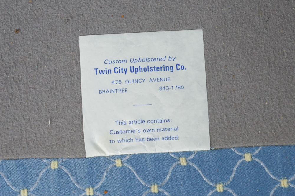 Vintage Chippendale Style Upholstered Sofa by Twin City