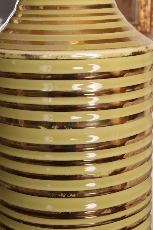 Yellow and Gold Ceramic Table Lamp