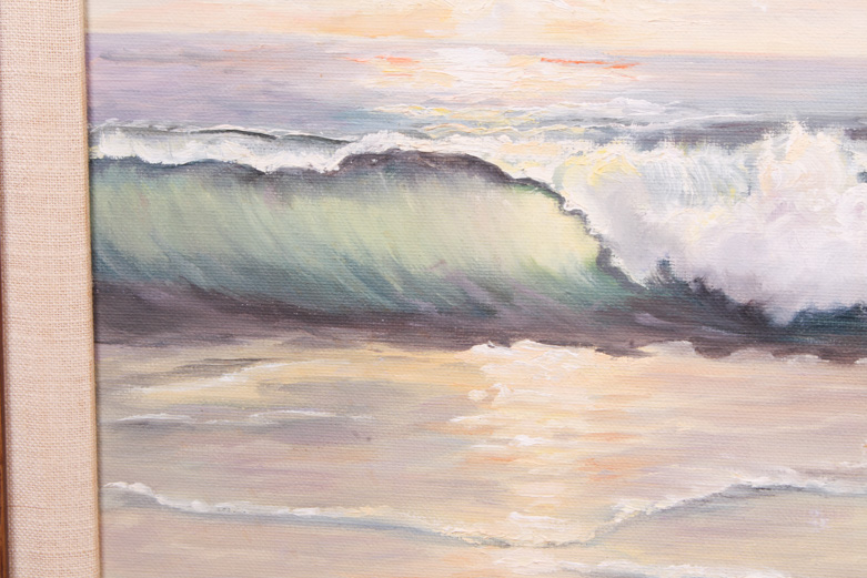 L. Turner Oil Painting on Canvas of Shore Scene