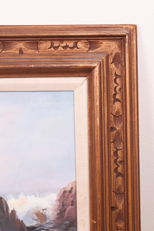 L. Turner Oil Painting on Canvas of Shore Scene