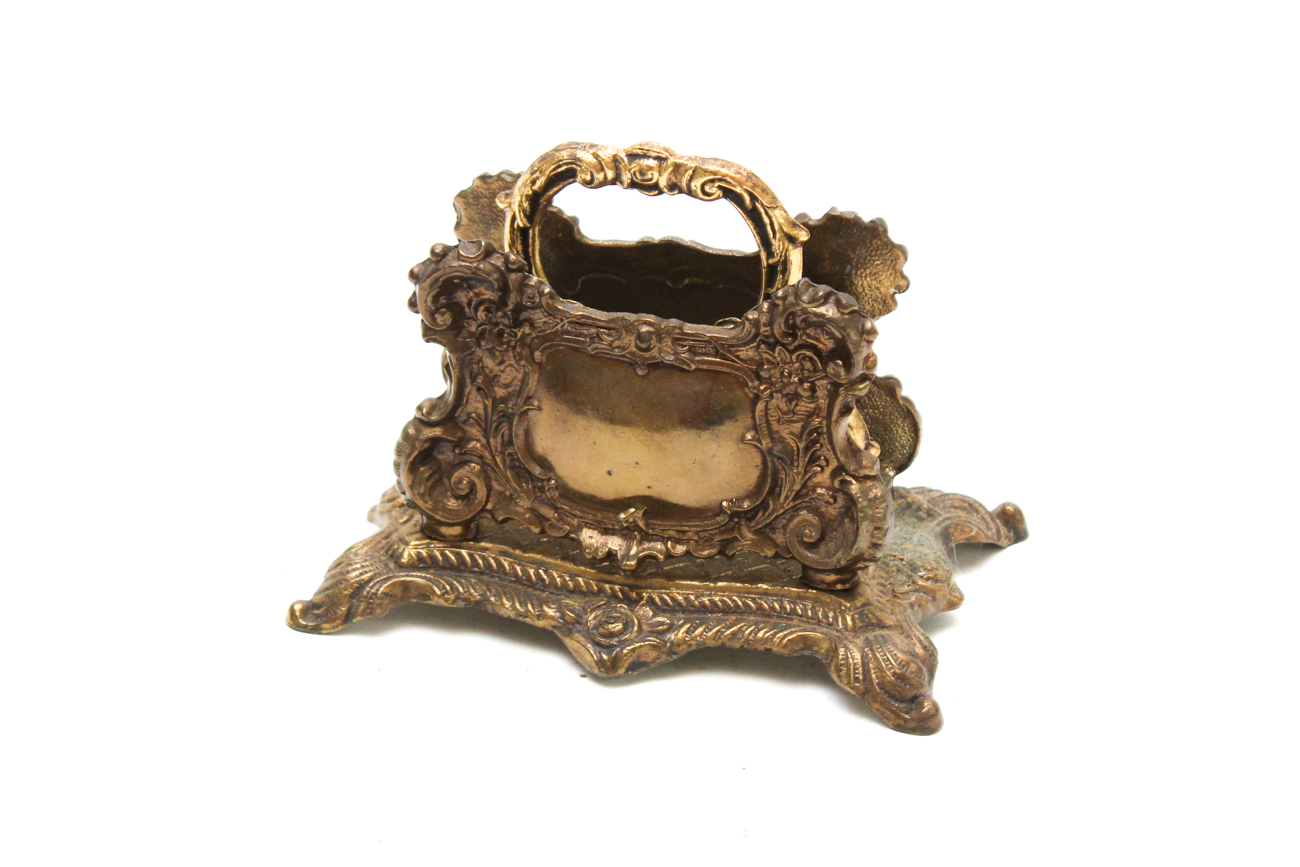 Antique Brass Letter Holder