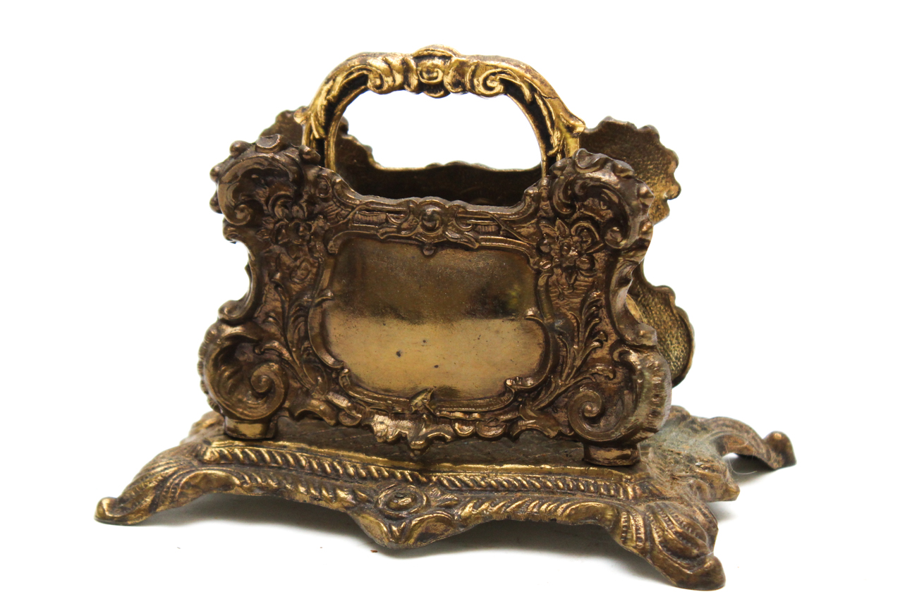 Antique Brass Letter Holder