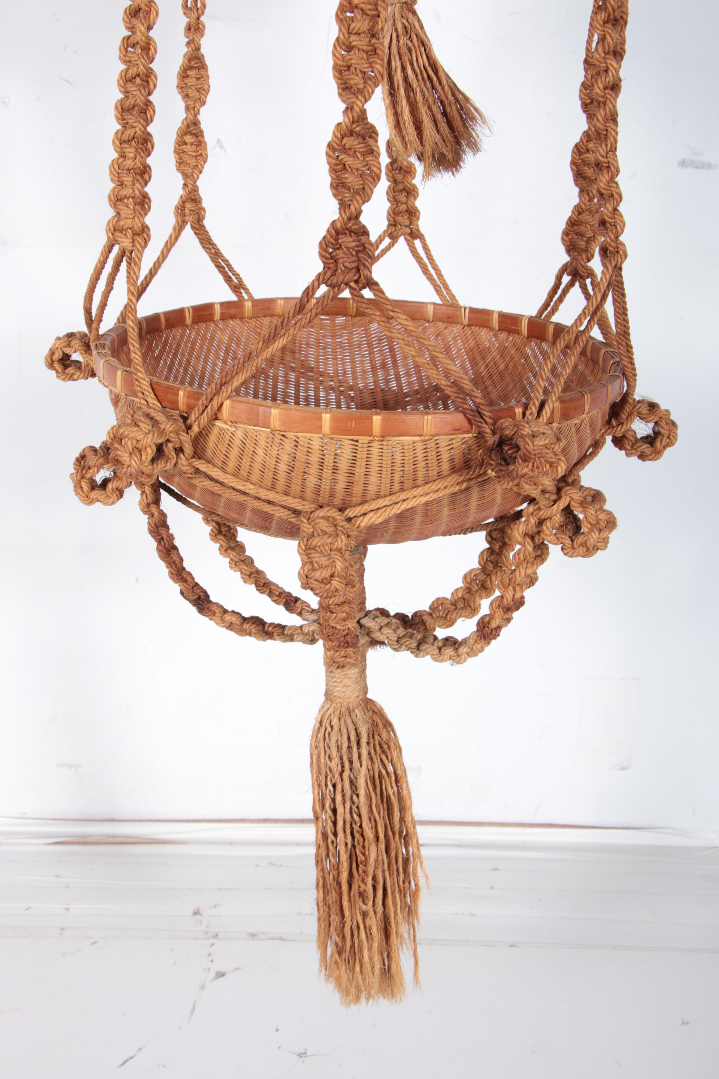 Vintage Macramé Hanging Baskets