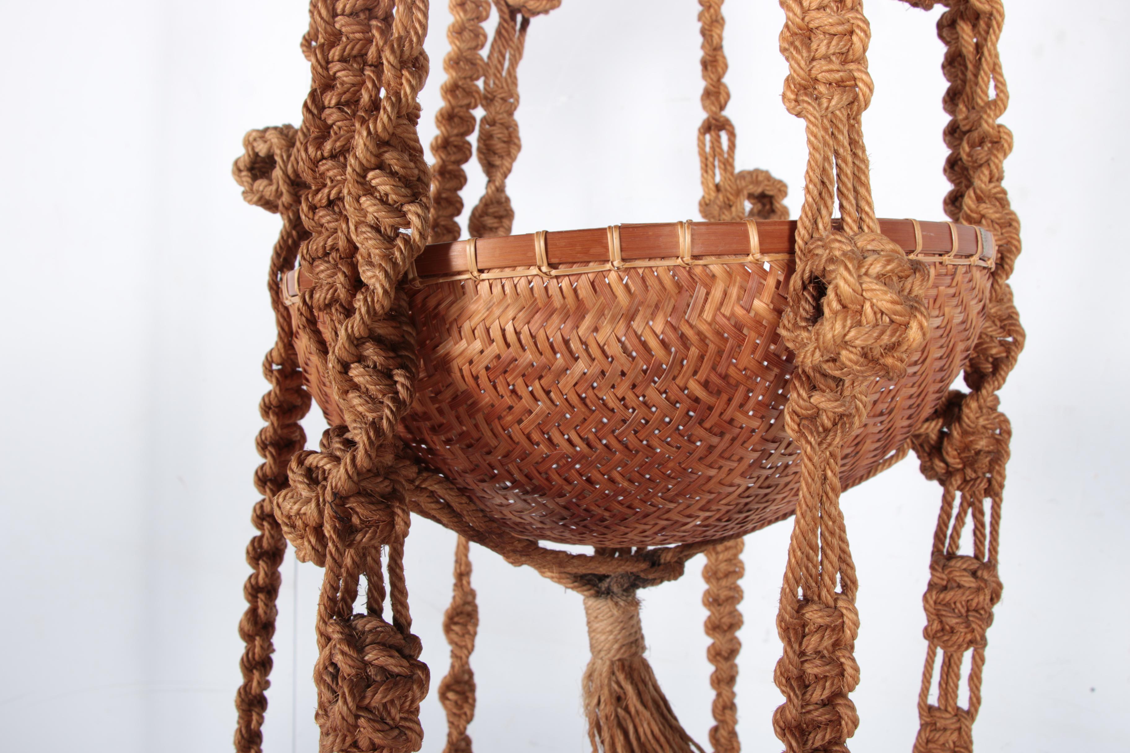 Vintage Macramé Hanging Baskets