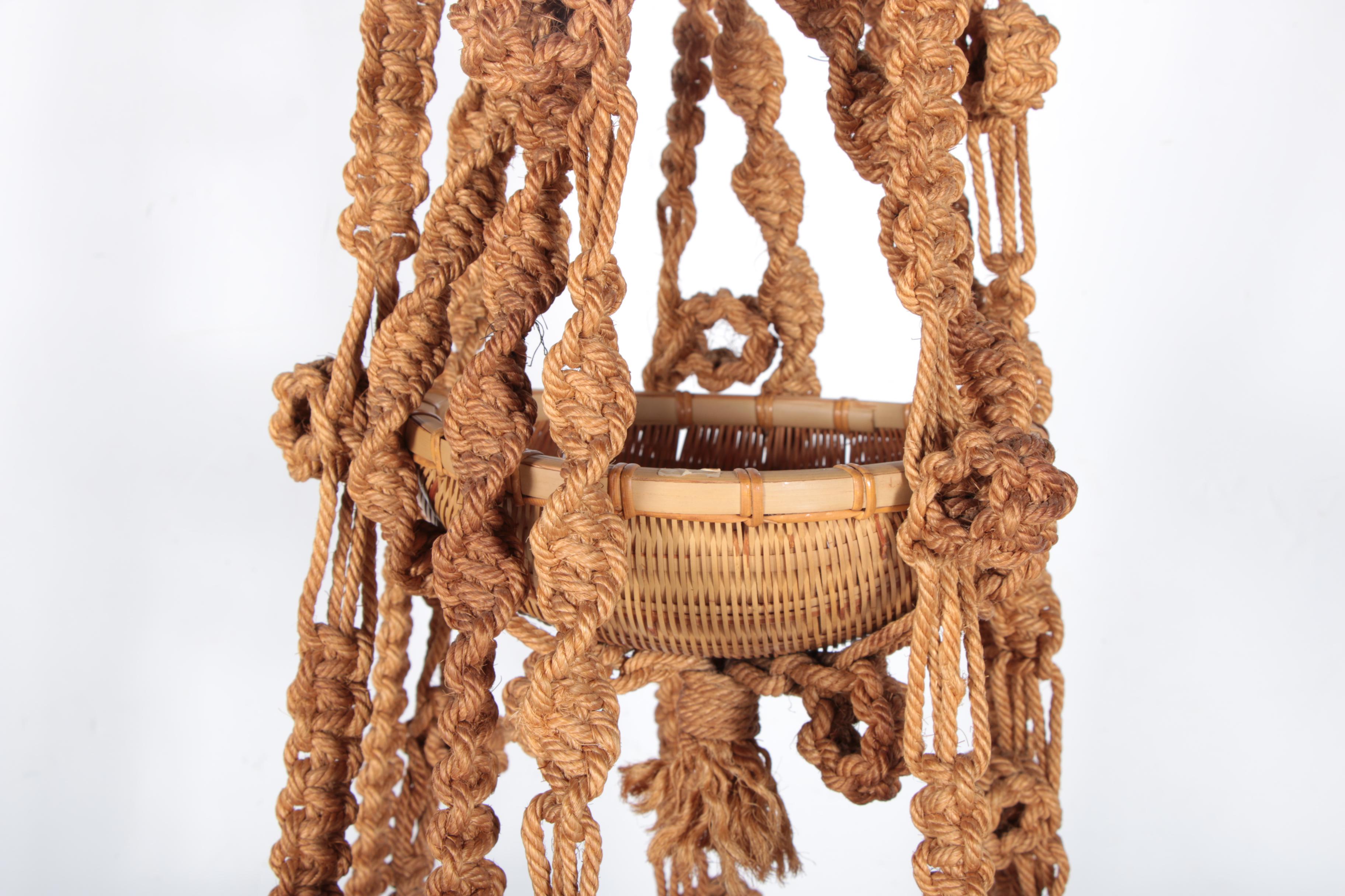 Vintage Macramé Hanging Baskets