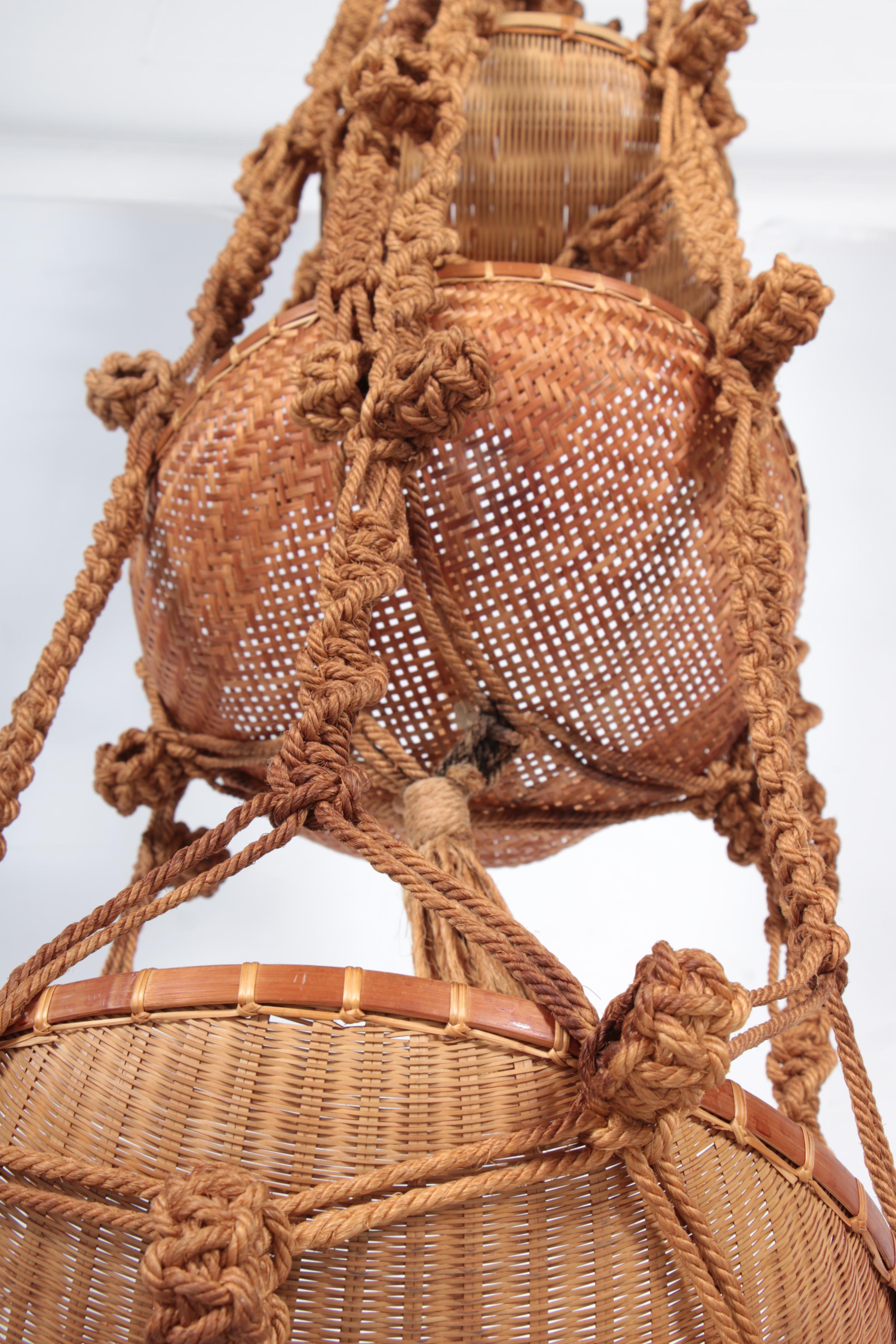 Vintage Macramé Hanging Baskets