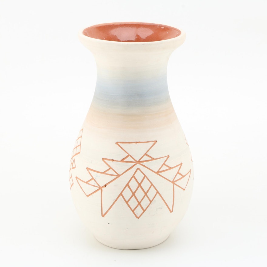 Hand Thrown Native American-Style Vase