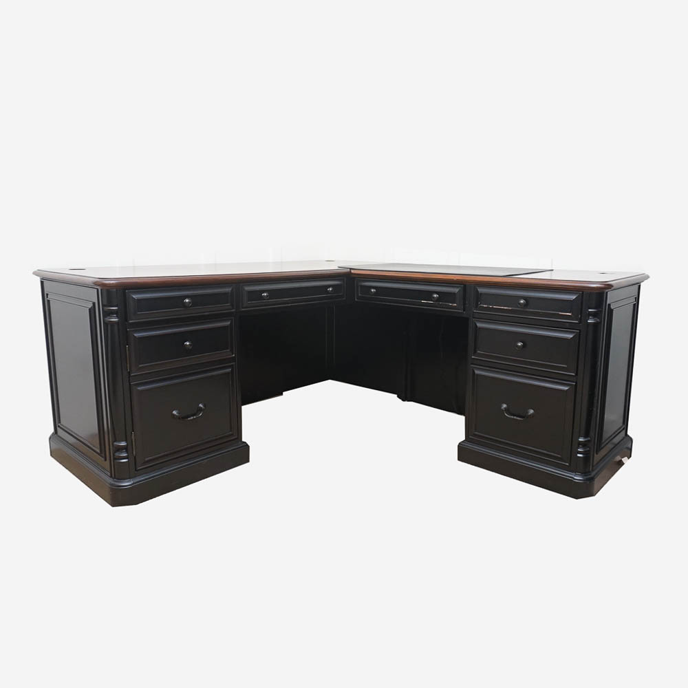Wooden L-Shaped Office Desk