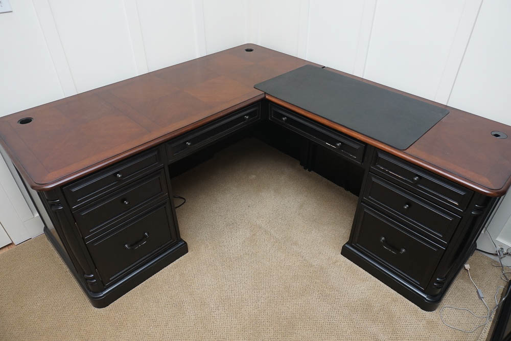 Wooden L-Shaped Office Desk