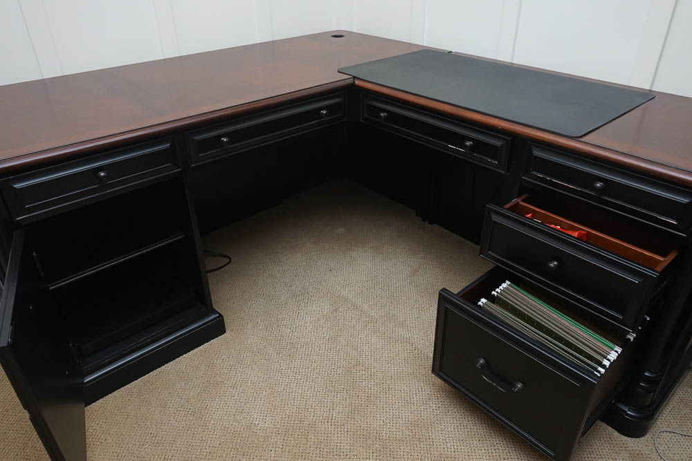 Wooden L-Shaped Office Desk