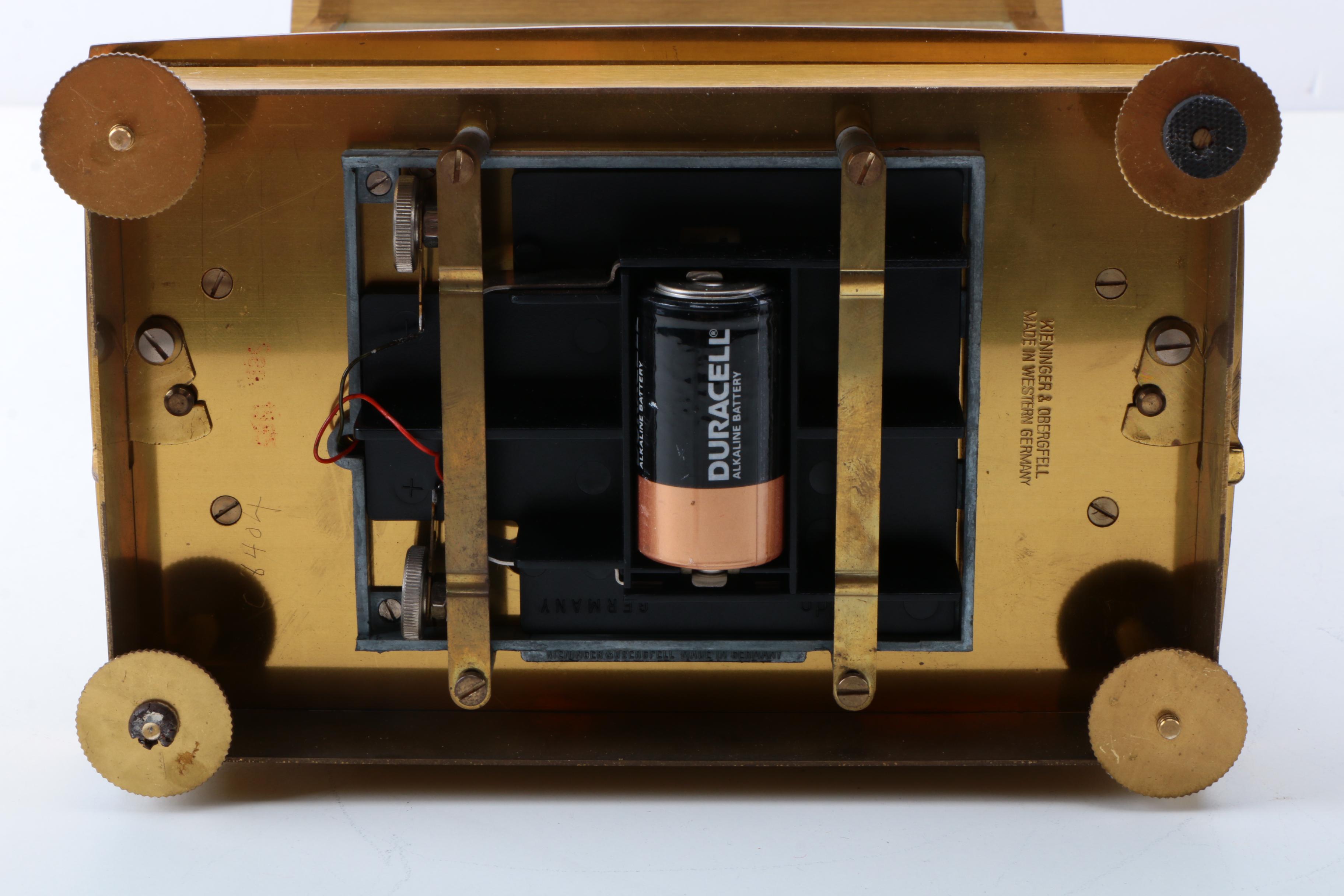 Kieninger & Obergfell Brass Mantel Clock