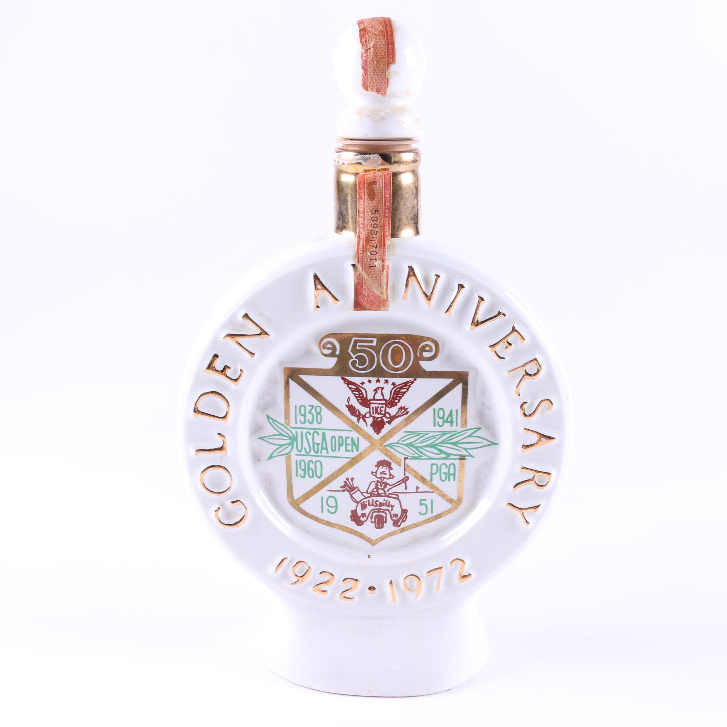 Vintage Ceramic Commemorative Country Club Jim Beam Decanter