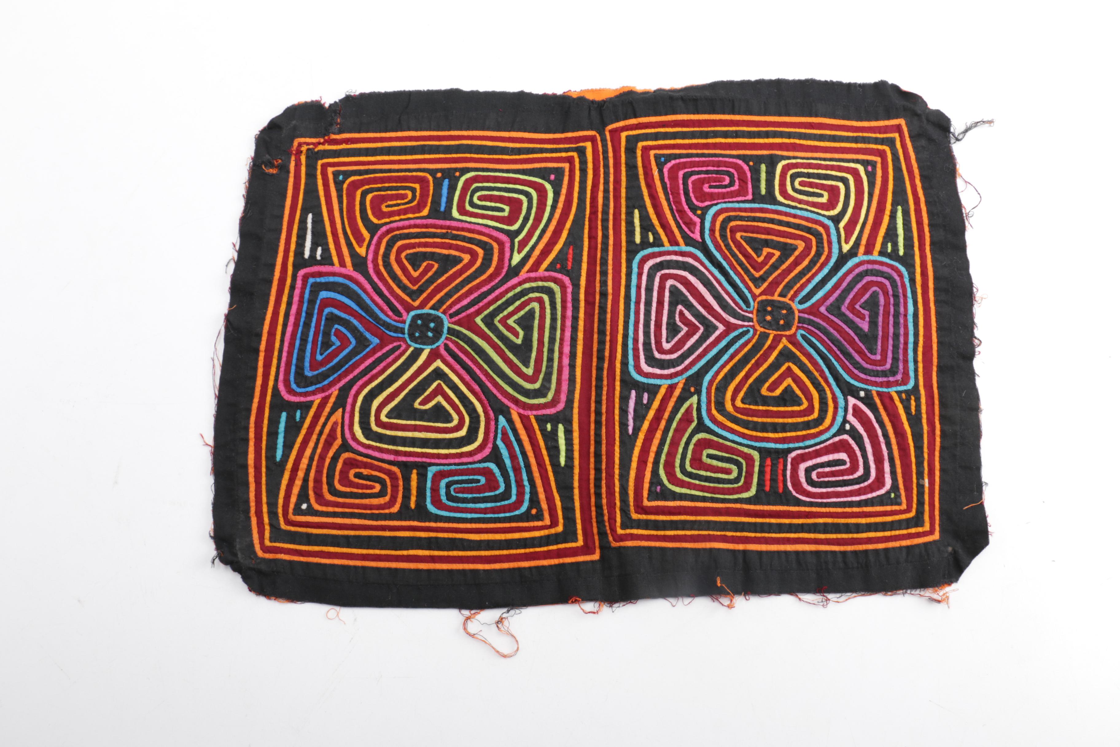 Two Traditional Patterned Panamanian Molas