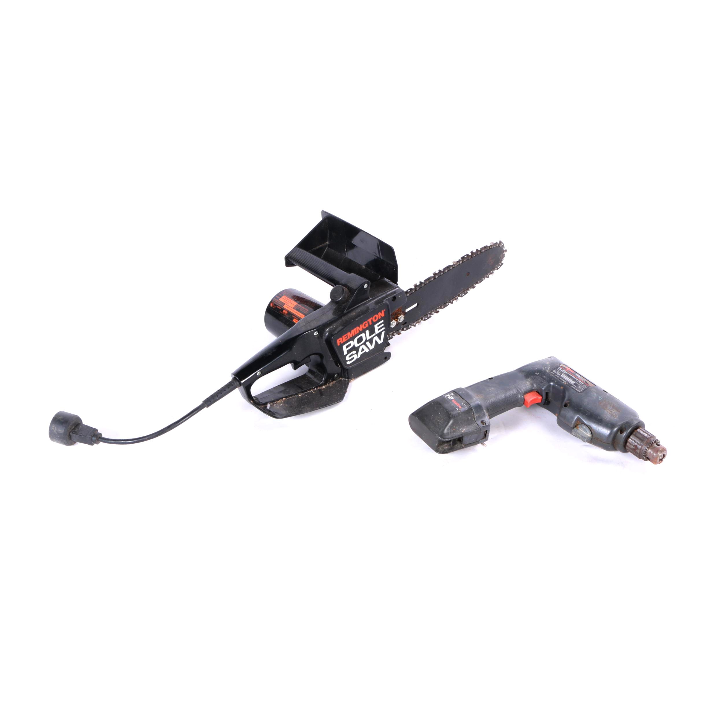 Pole Saw and Cordless Drill