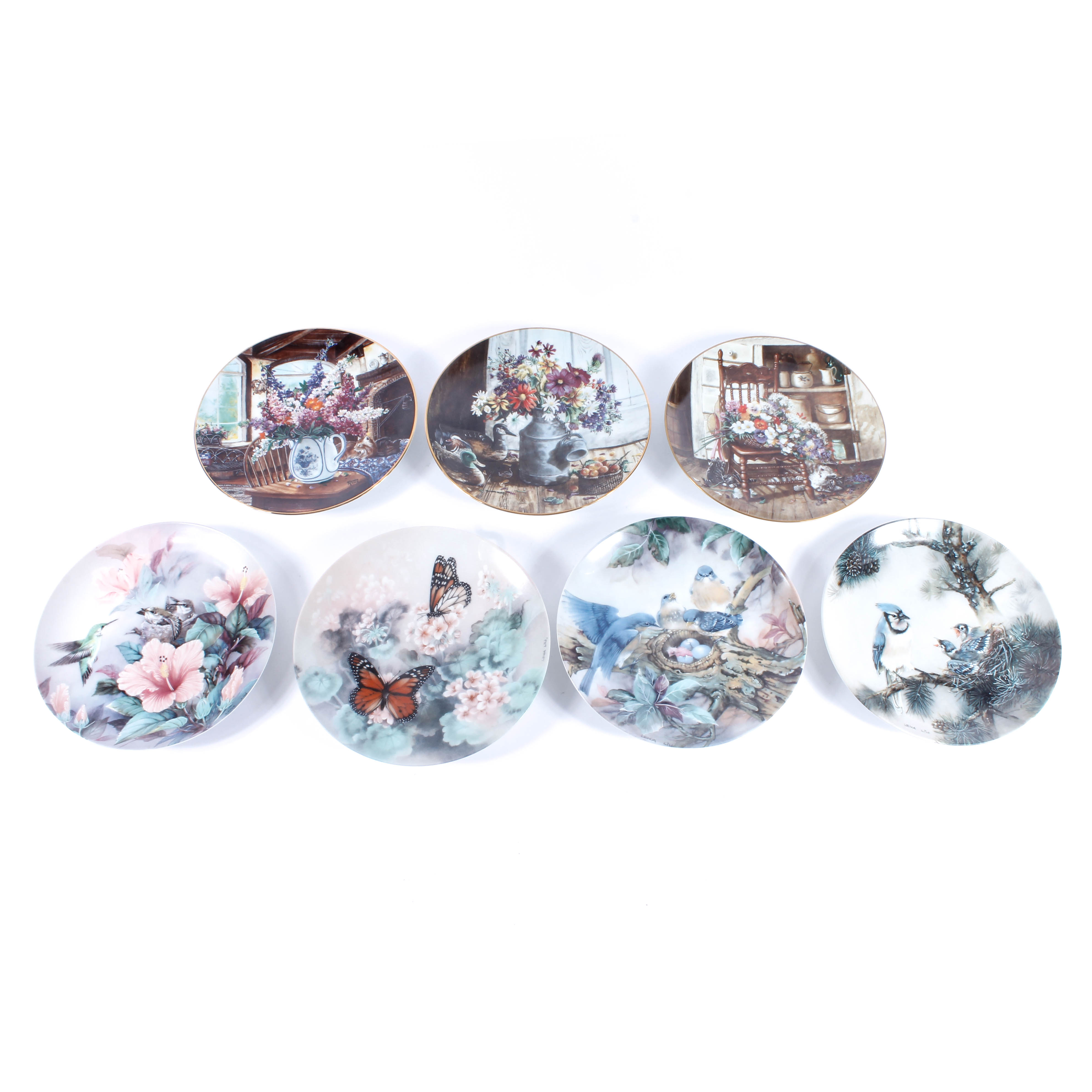 Group of Decorative Floral and Animal Themed Collector Plates