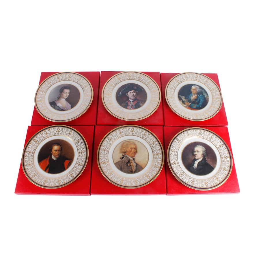 Collection of American Revolutionary Patriots Plates by US Bicentennial Society