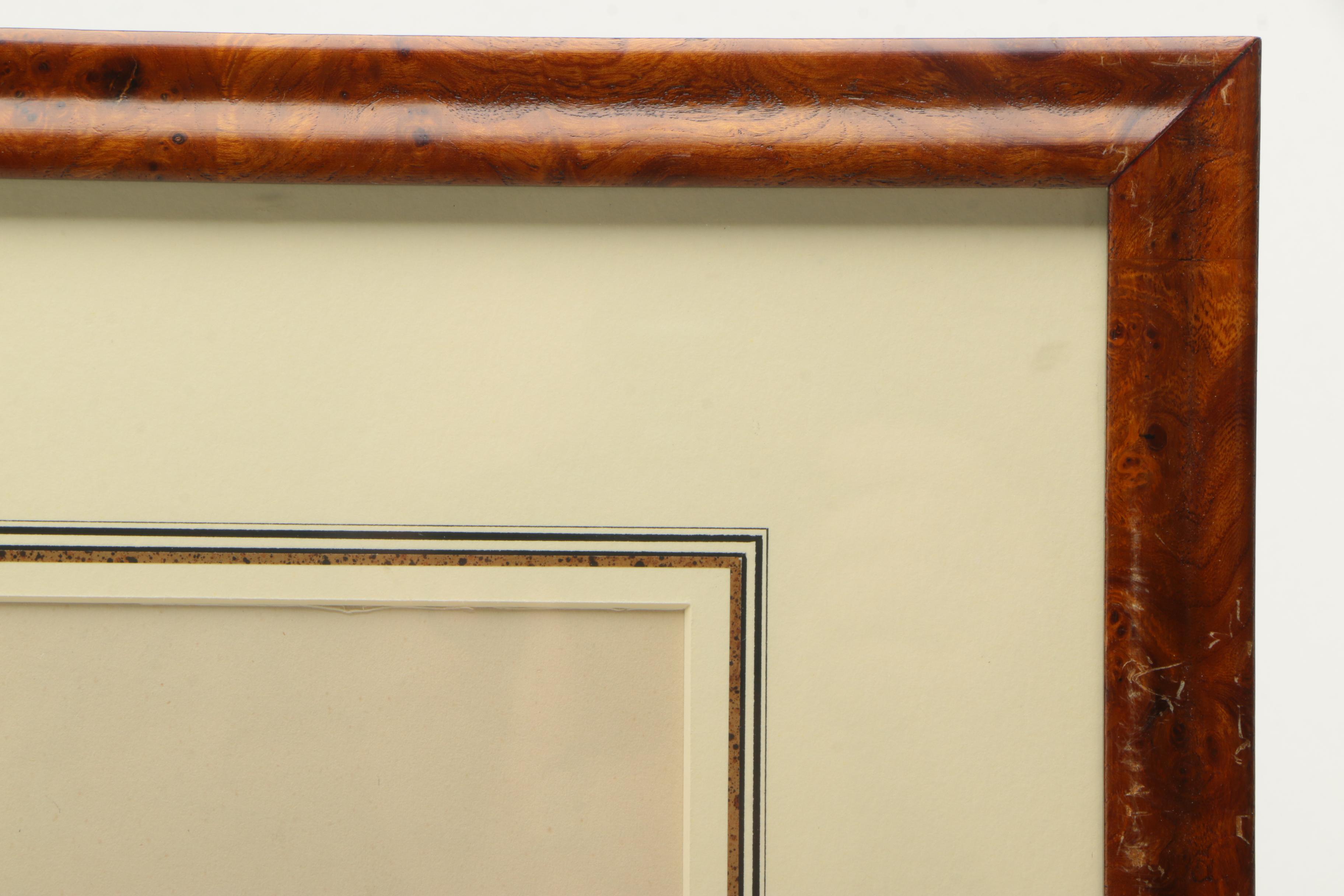 Attributed to Edmund Bensell Graphite Drawing on Paper "Seated Woman With Fan"