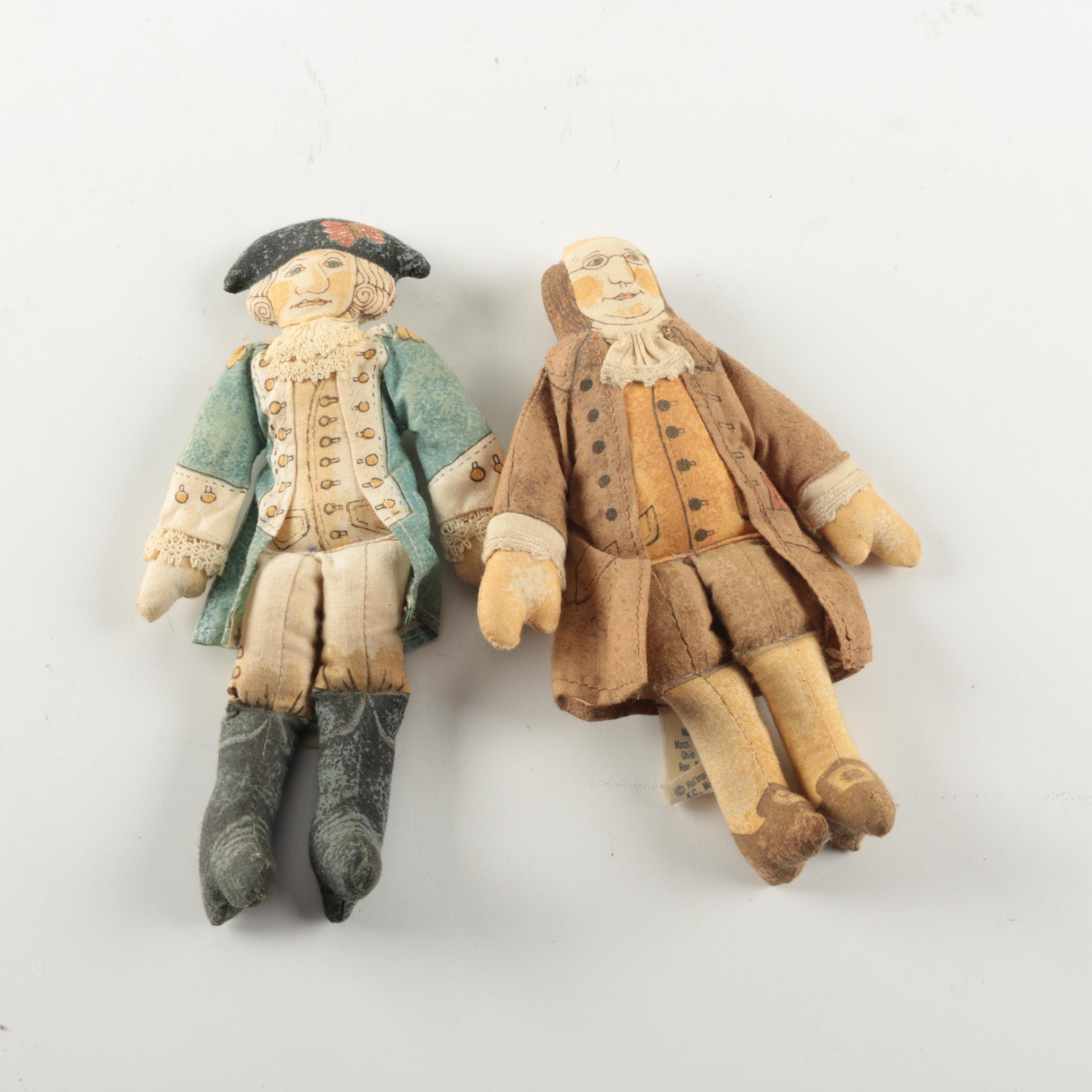 Hallmark Soft Sided Benjamin Franklin and George Washington Dolls
