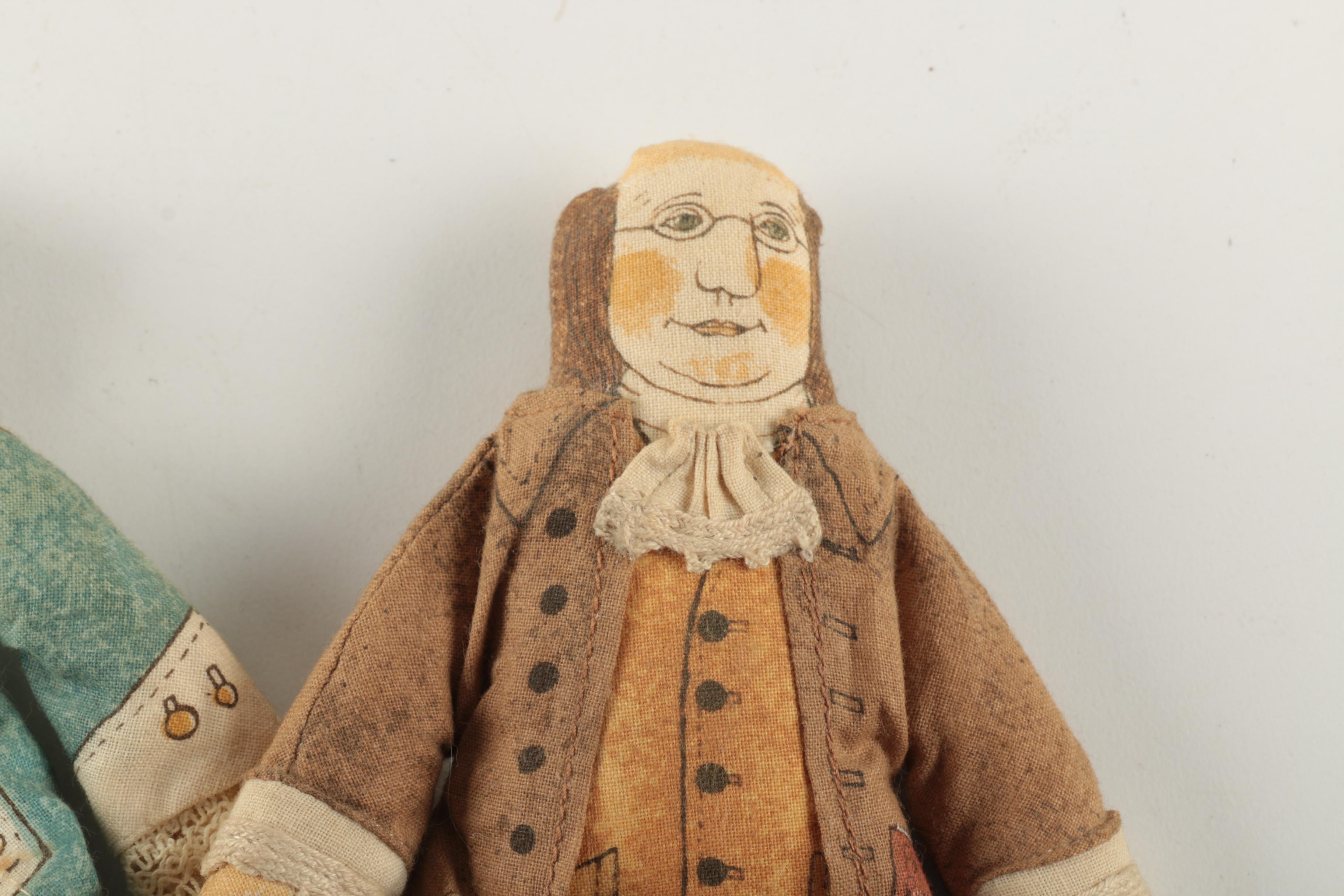 Hallmark Soft Sided Benjamin Franklin and George Washington Dolls