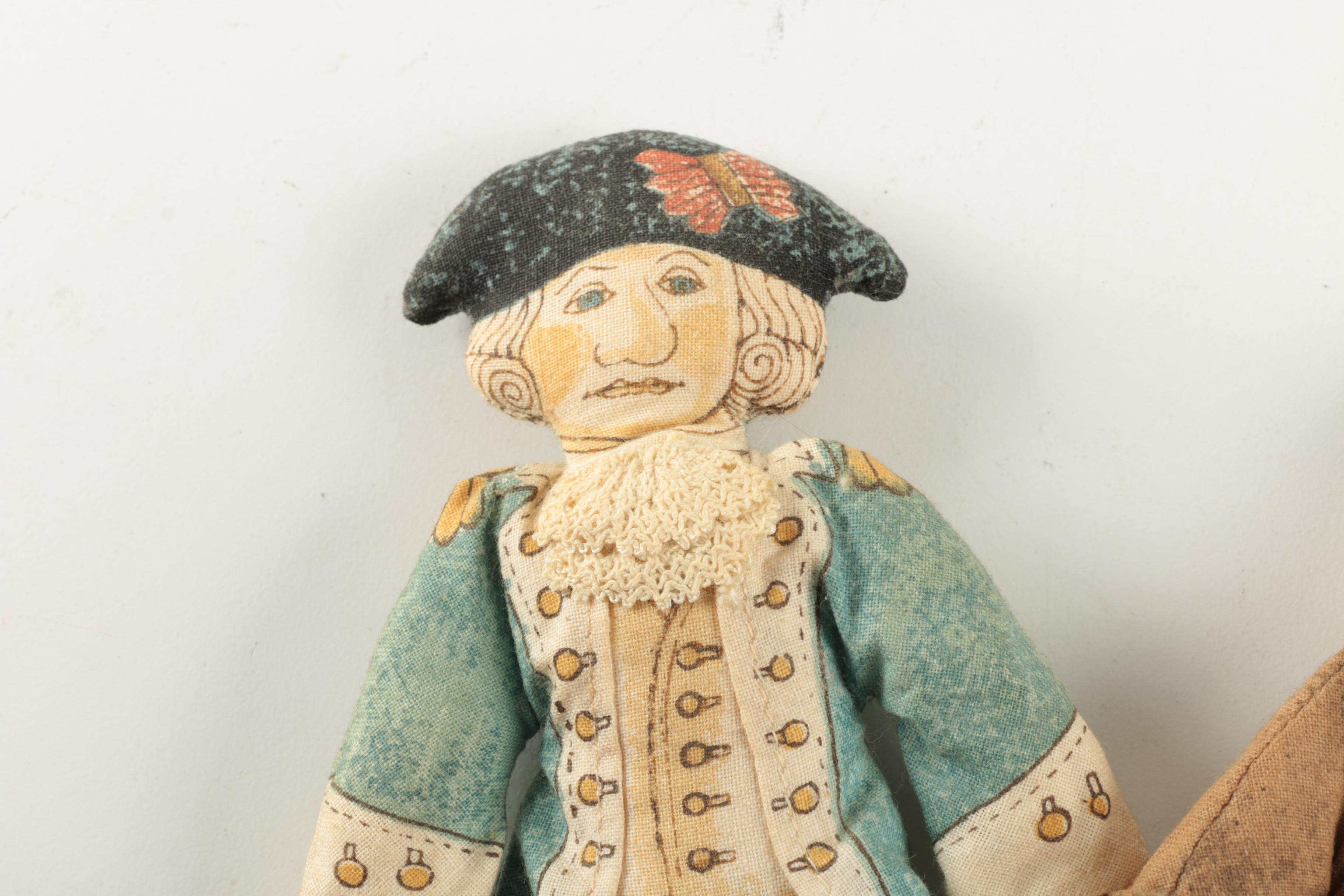 Hallmark Soft Sided Benjamin Franklin and George Washington Dolls