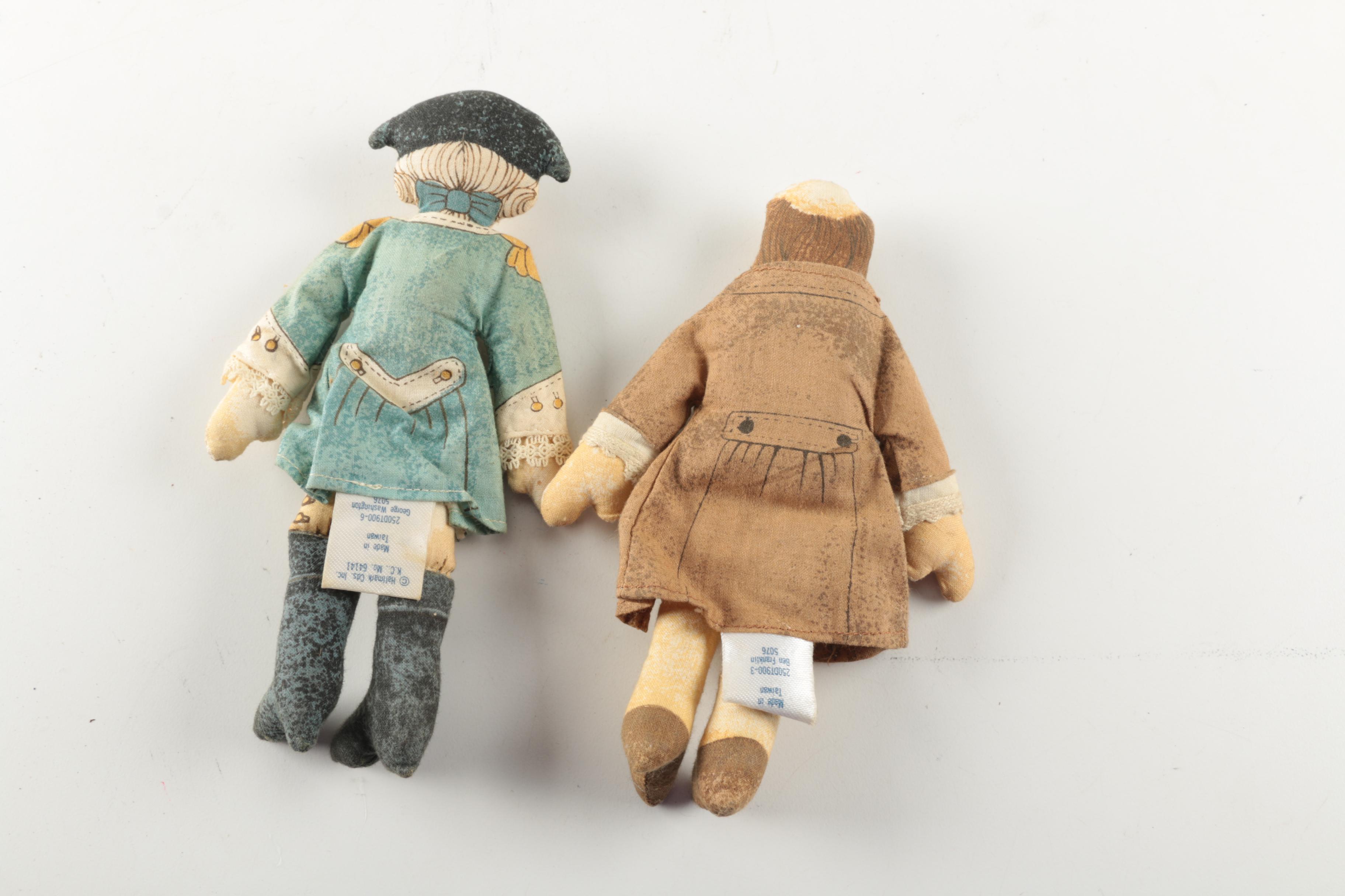 Hallmark Soft Sided Benjamin Franklin and George Washington Dolls
