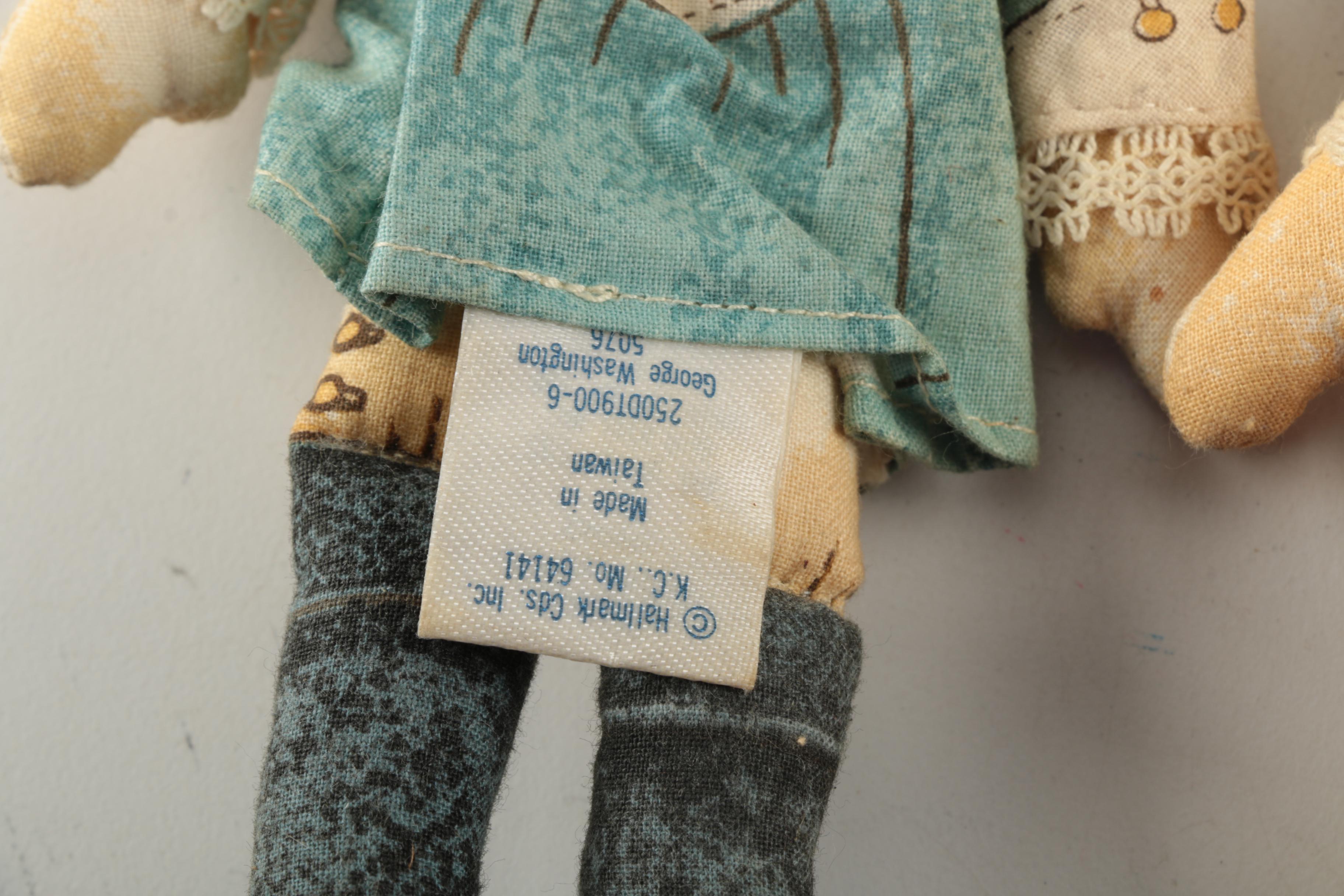 Hallmark Soft Sided Benjamin Franklin and George Washington Dolls