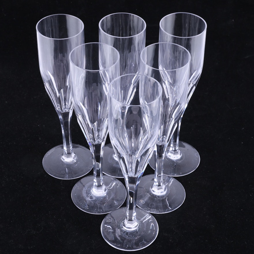 Val St. Lambert "Elegance" Crystal Champagne Flutes