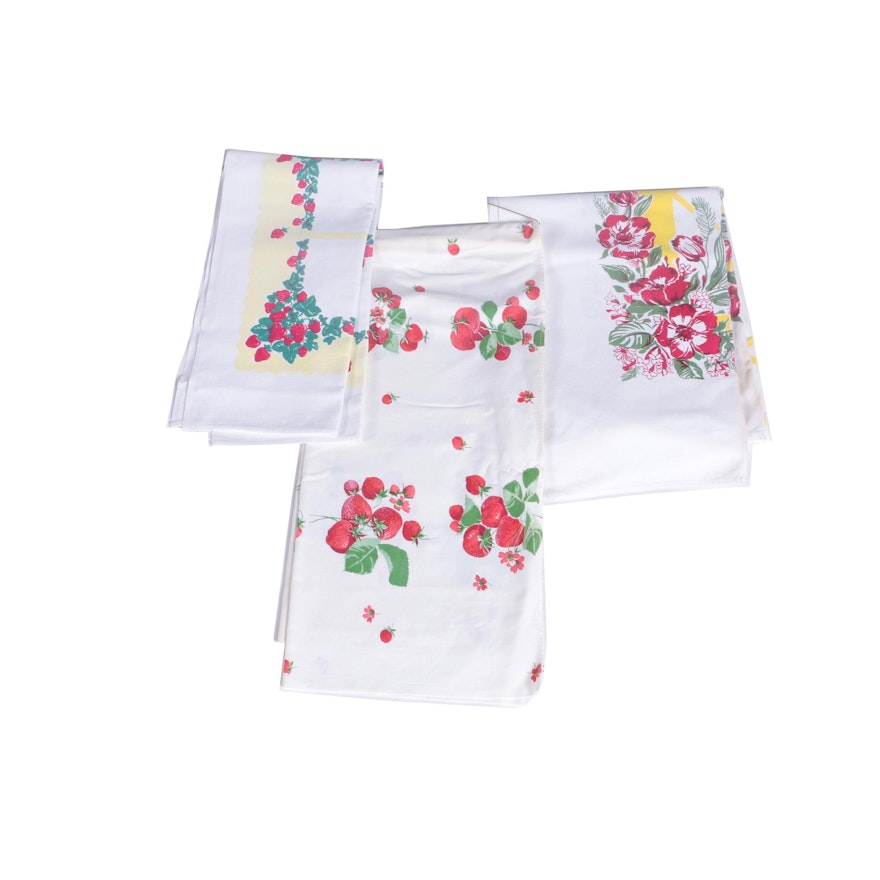 Vintage Printed Cotton Tablecloths