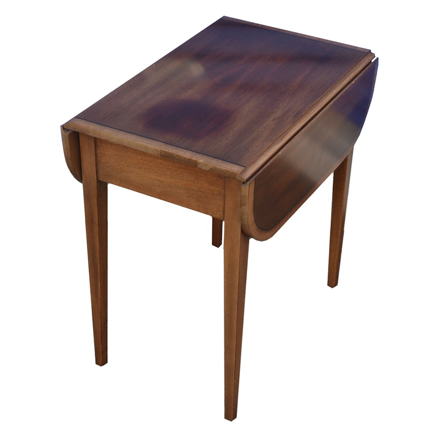 Mahogany Drop Leaf End Table