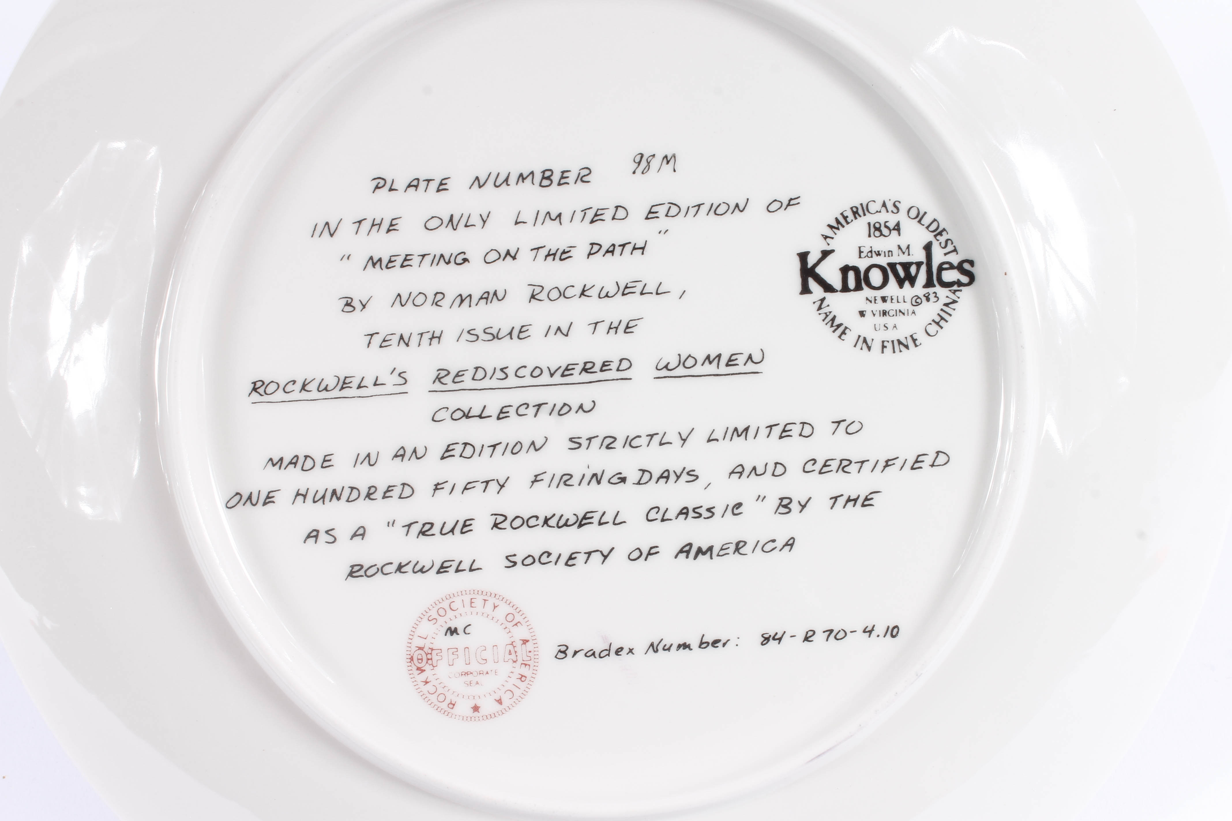 Collection of Knowles China Collector Plates with Norman Rockwell Art