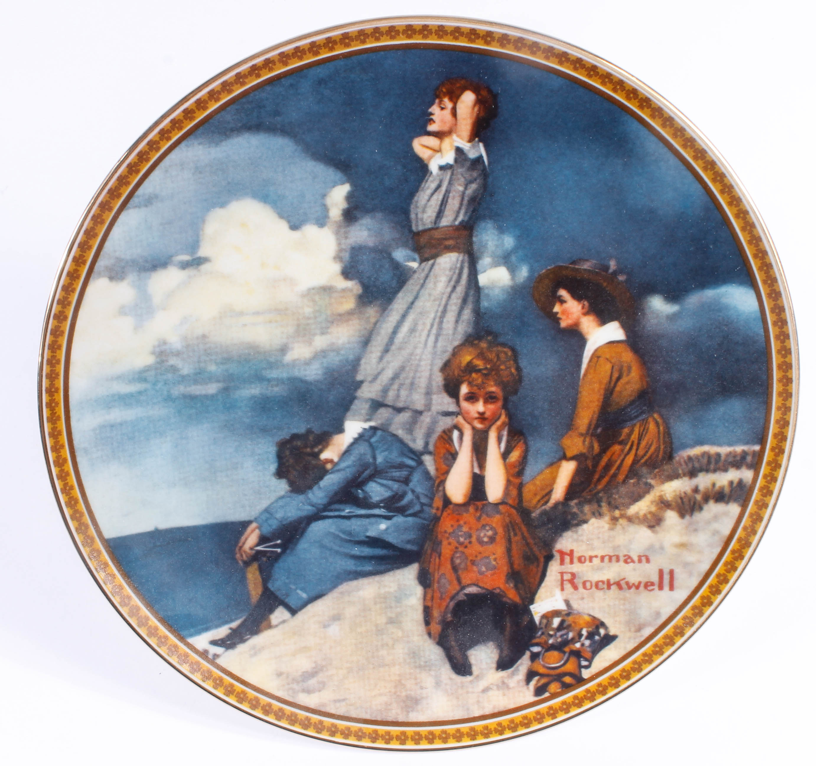 Collection of Knowles China Collector Plates with Norman Rockwell Art