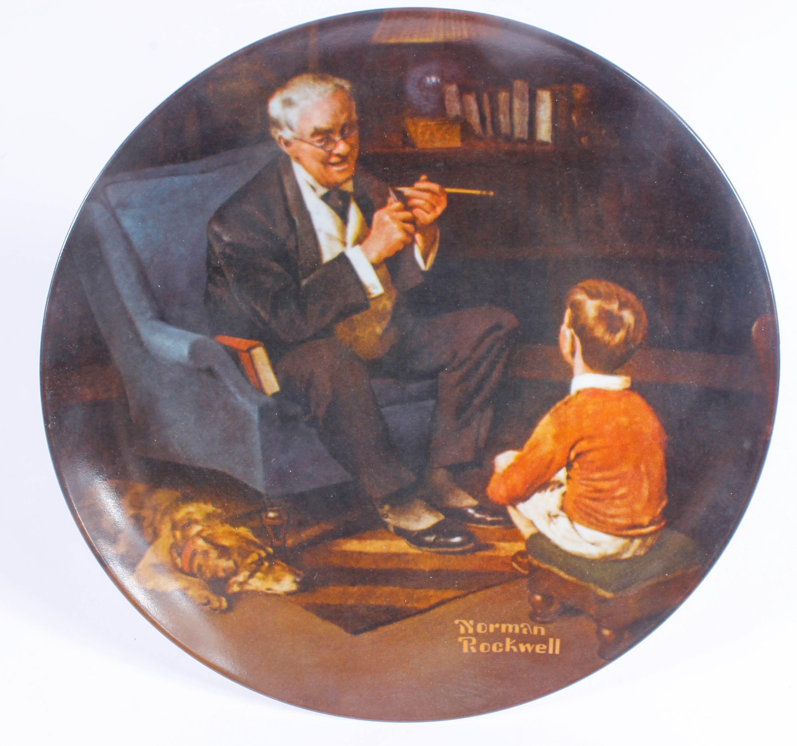 Collection of Knowles China Collector Plates with Norman Rockwell Art