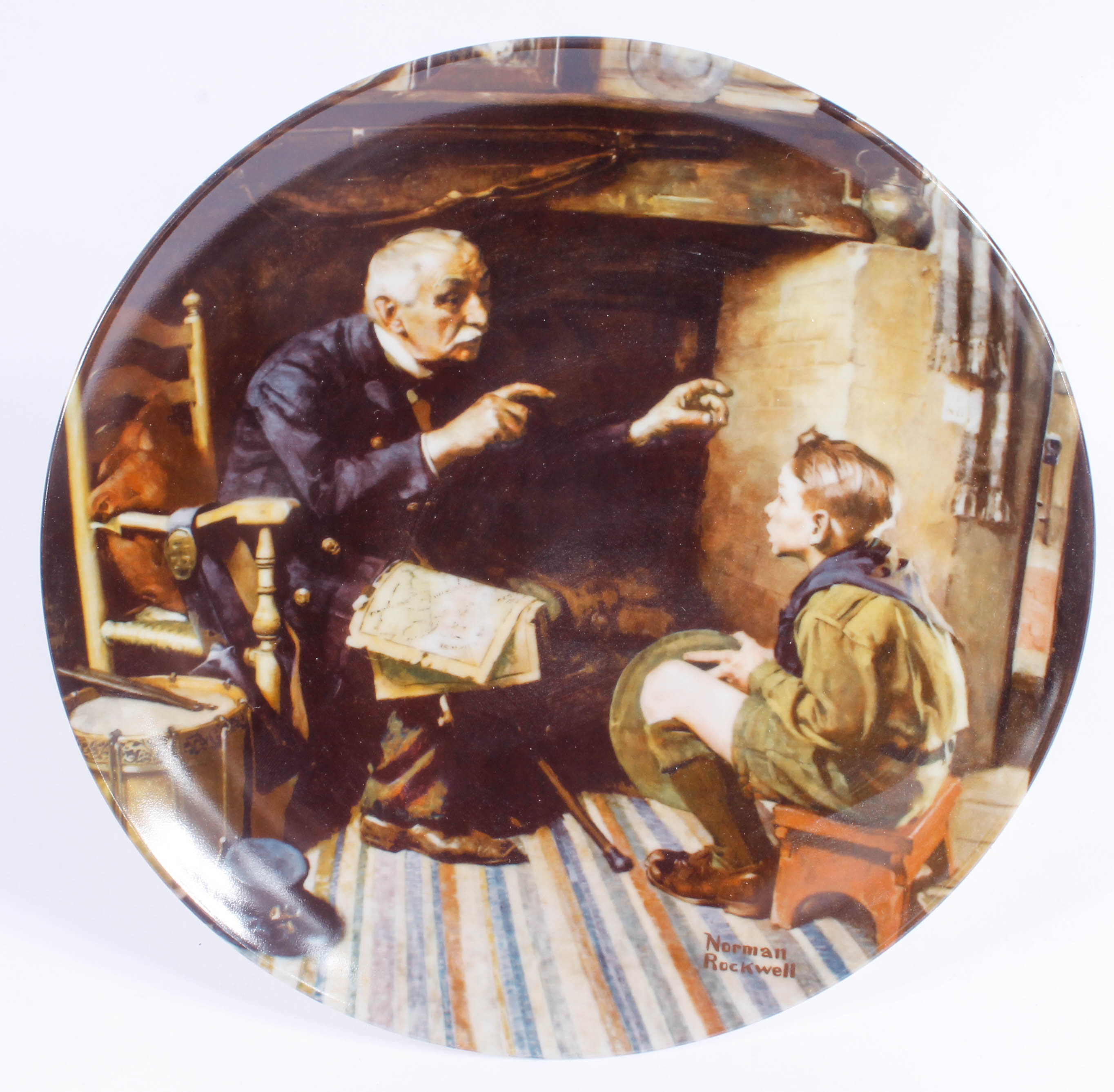 Collection of Knowles China Collector Plates with Norman Rockwell Art