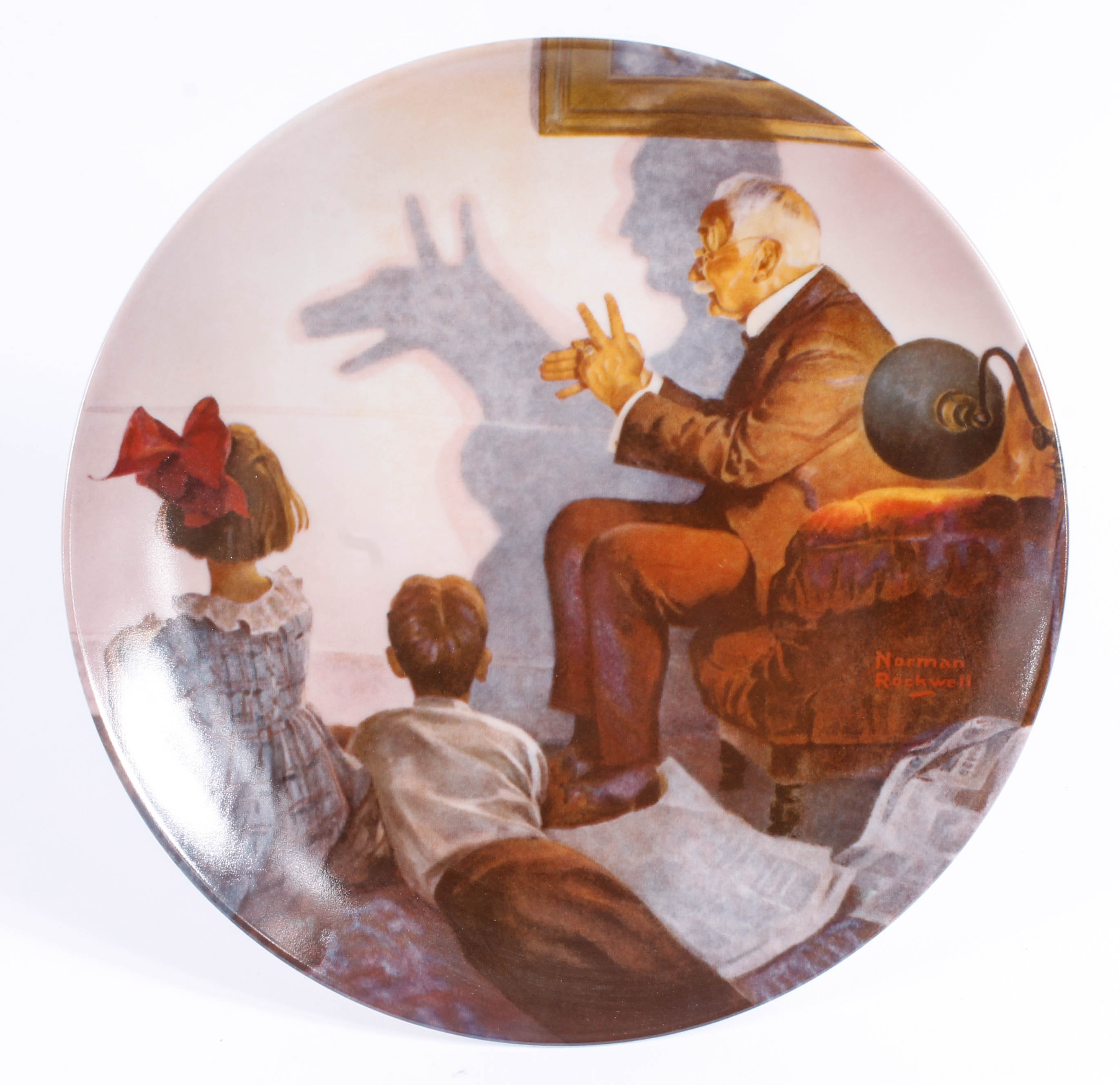 Collection of Knowles China Collector Plates with Norman Rockwell Art