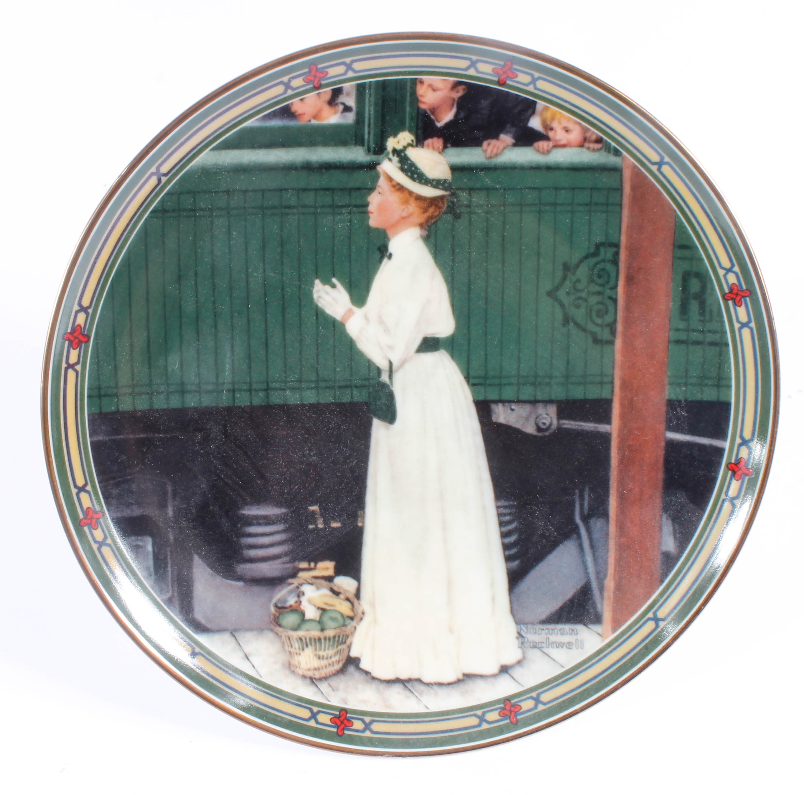 Collection of Knowles China Collector Plates with Norman Rockwell Art
