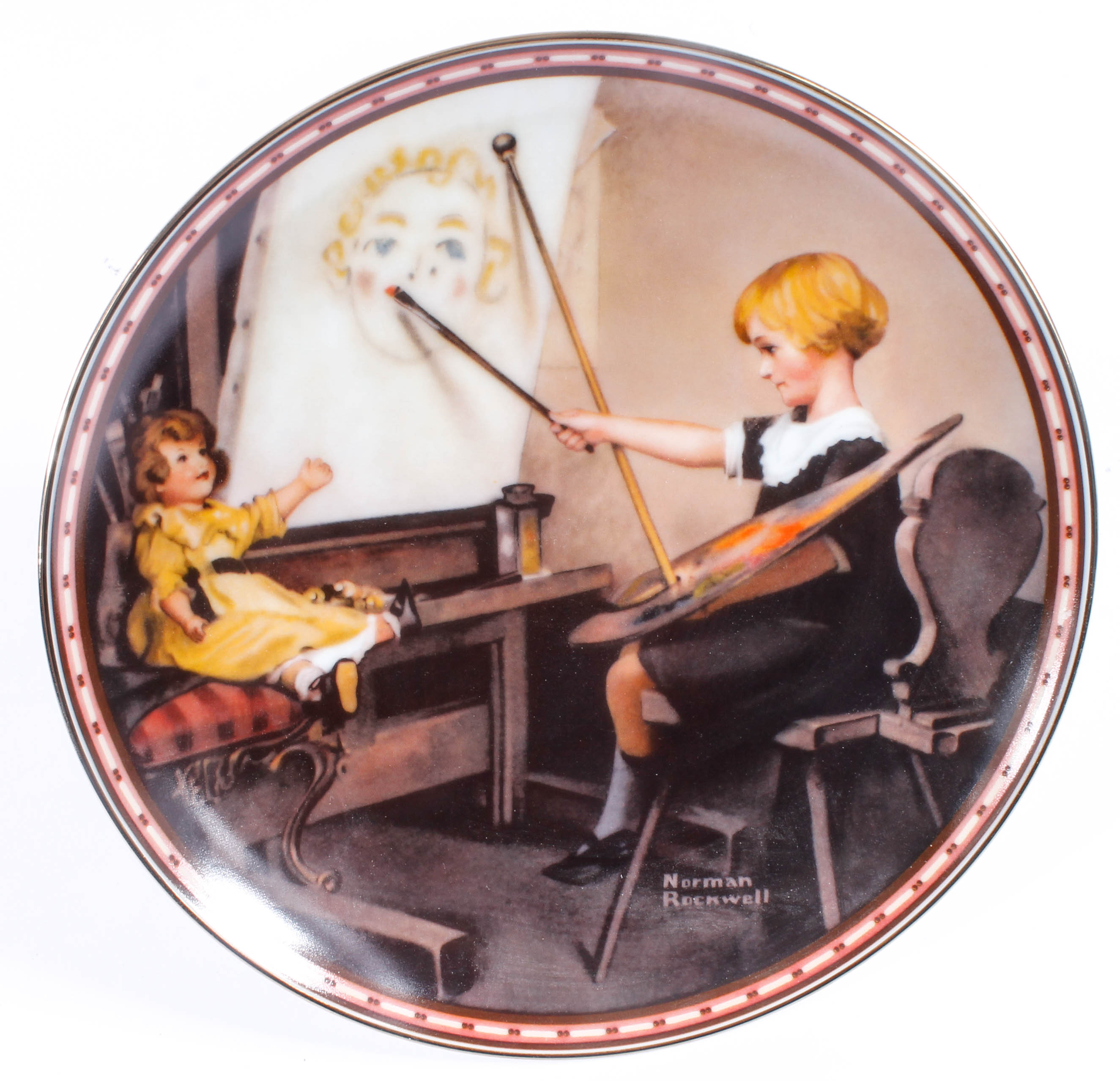 Collection of Knowles China Collector Plates with Norman Rockwell Art