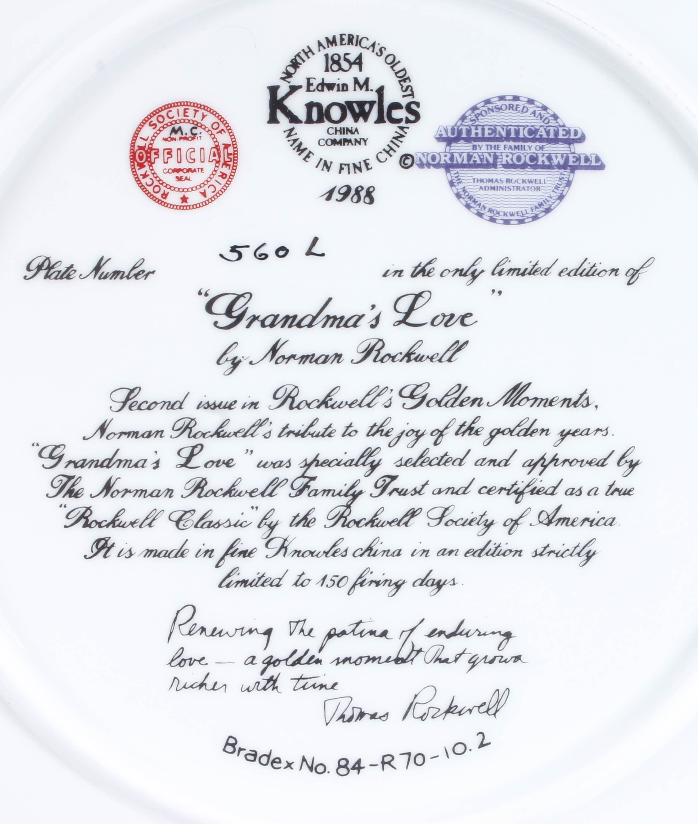 Collection of Knowles China Collector Plates with Norman Rockwell Art