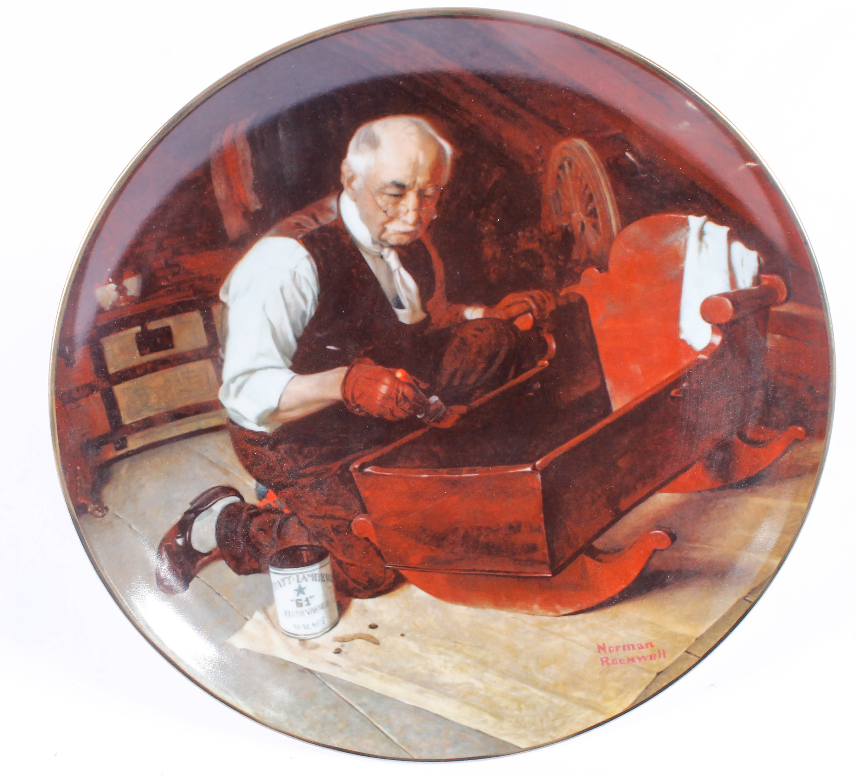 Collection of Knowles China Collector Plates with Norman Rockwell Art