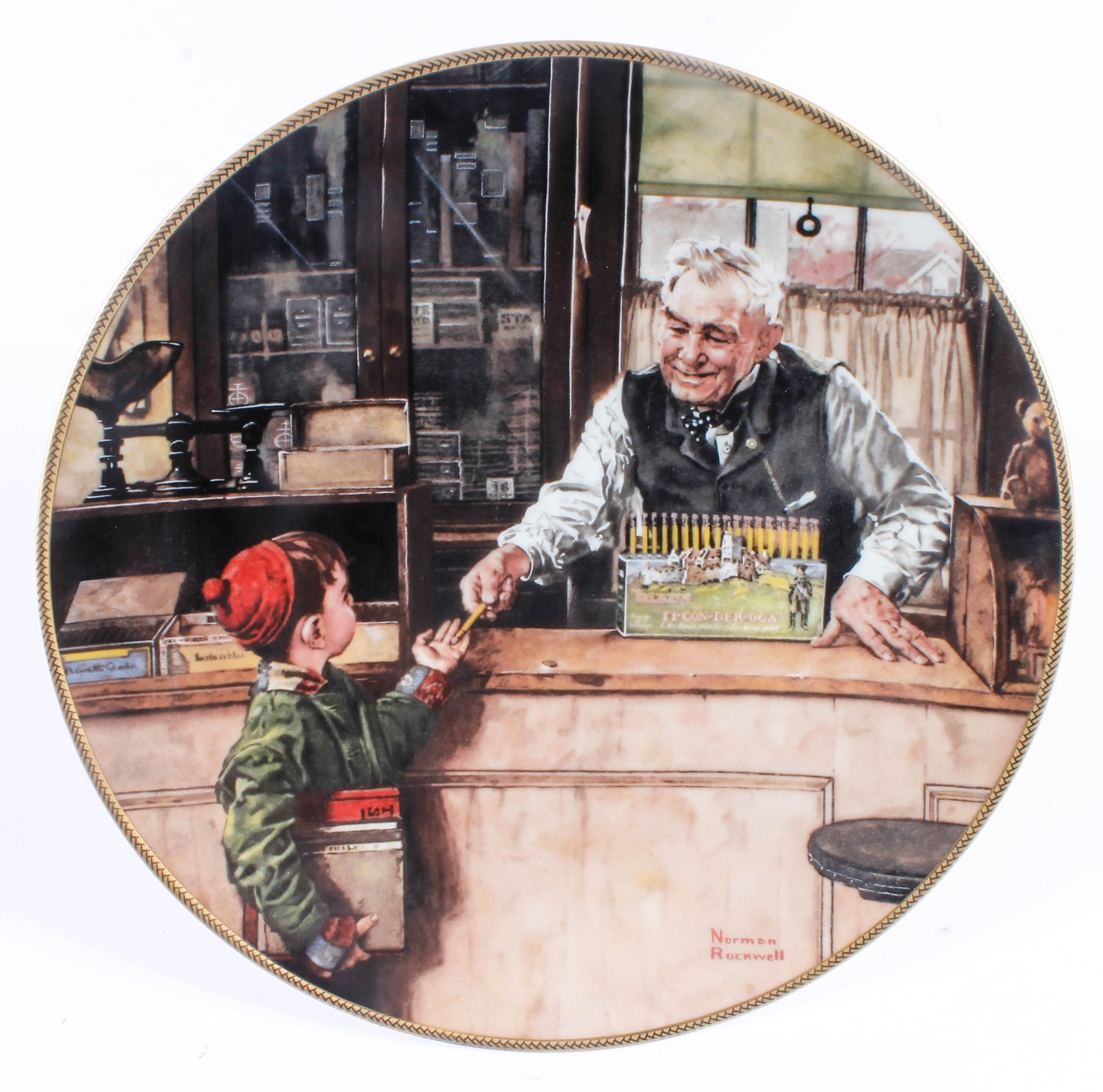 Collection of Knowles China Collector Plates with Norman Rockwell Art
