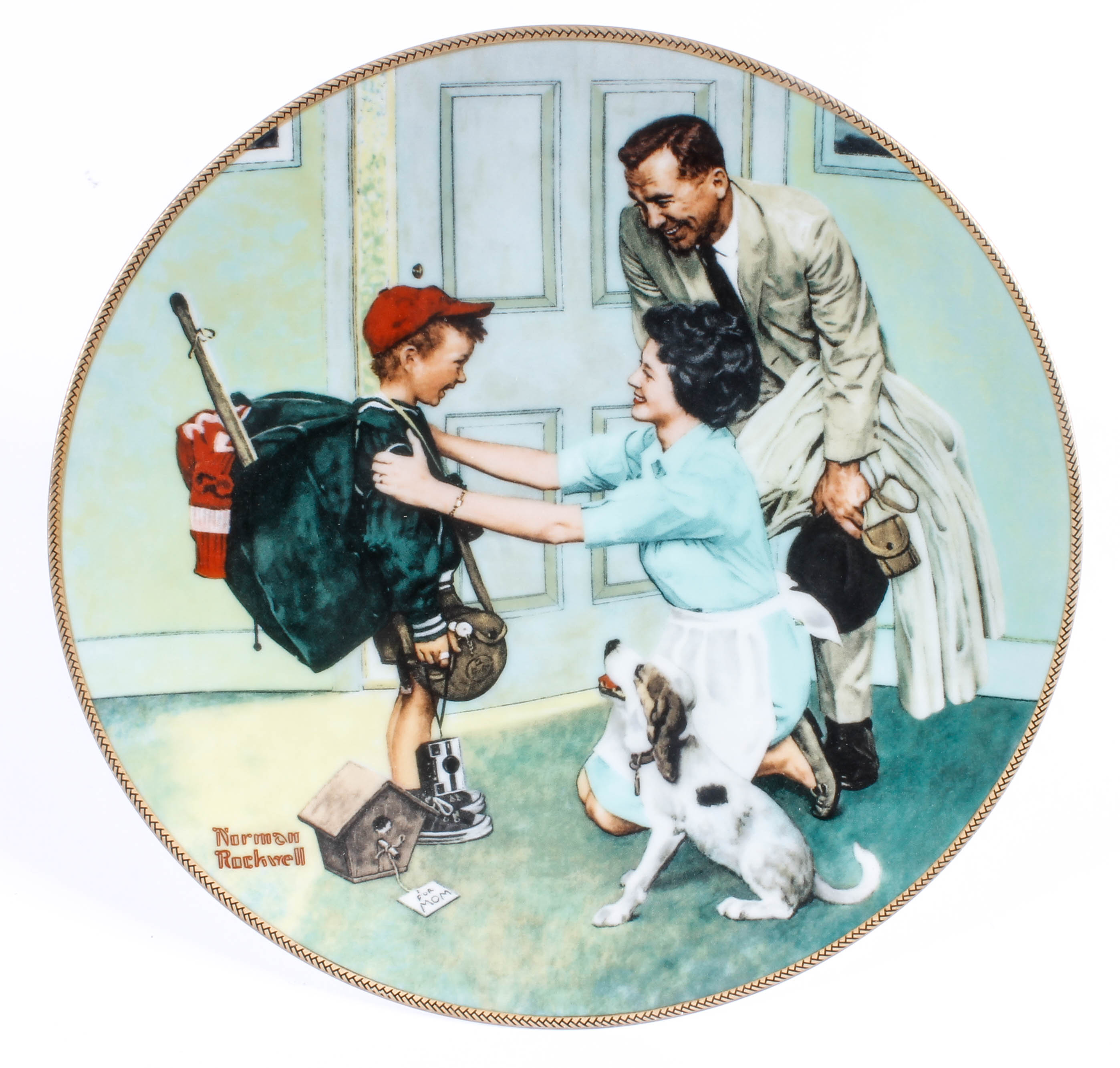 Collection of Knowles China Collector Plates with Norman Rockwell Art