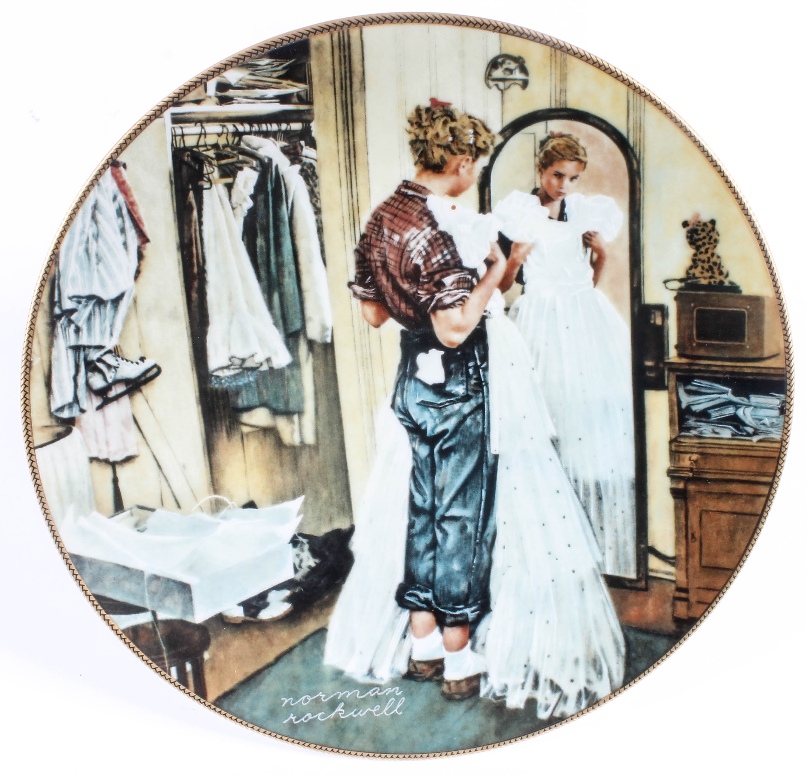 Collection of Knowles China Collector Plates with Norman Rockwell Art