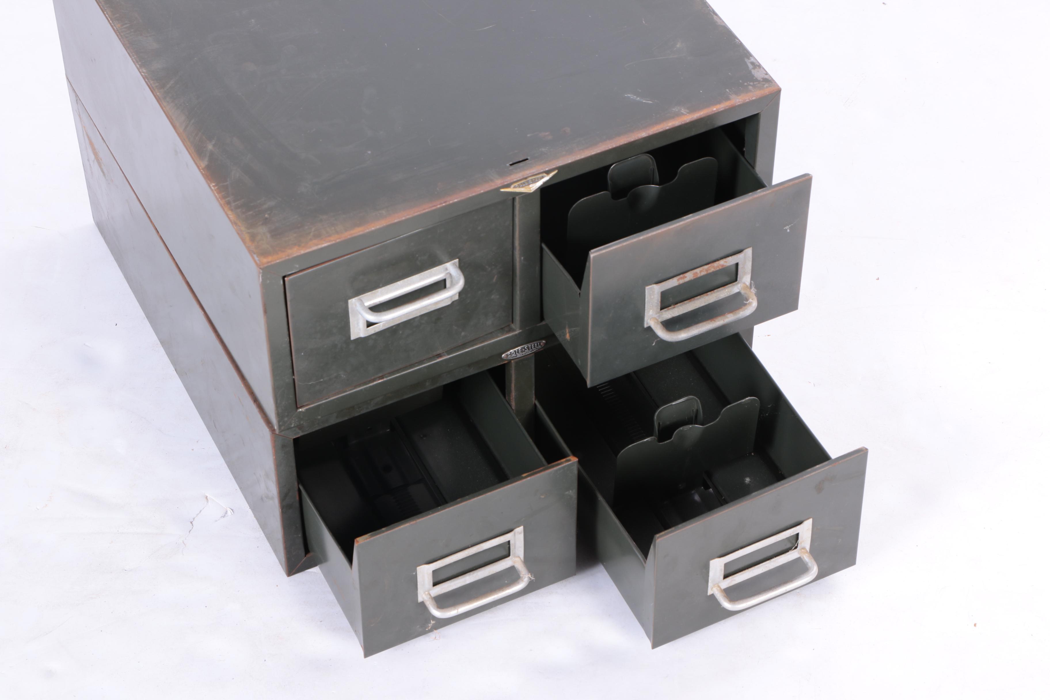 Vintage Two-Drawer File Boxes by Cole Steel