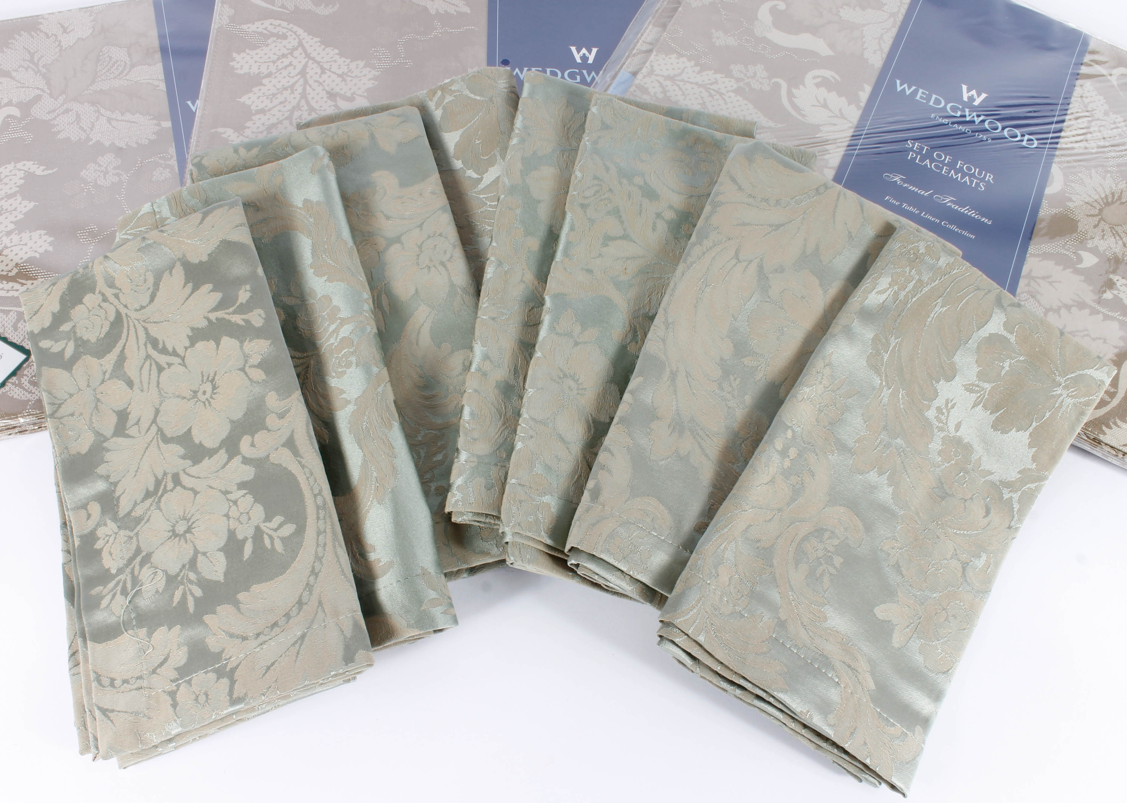 Variety of Waterford and Wedgwood Table Linens